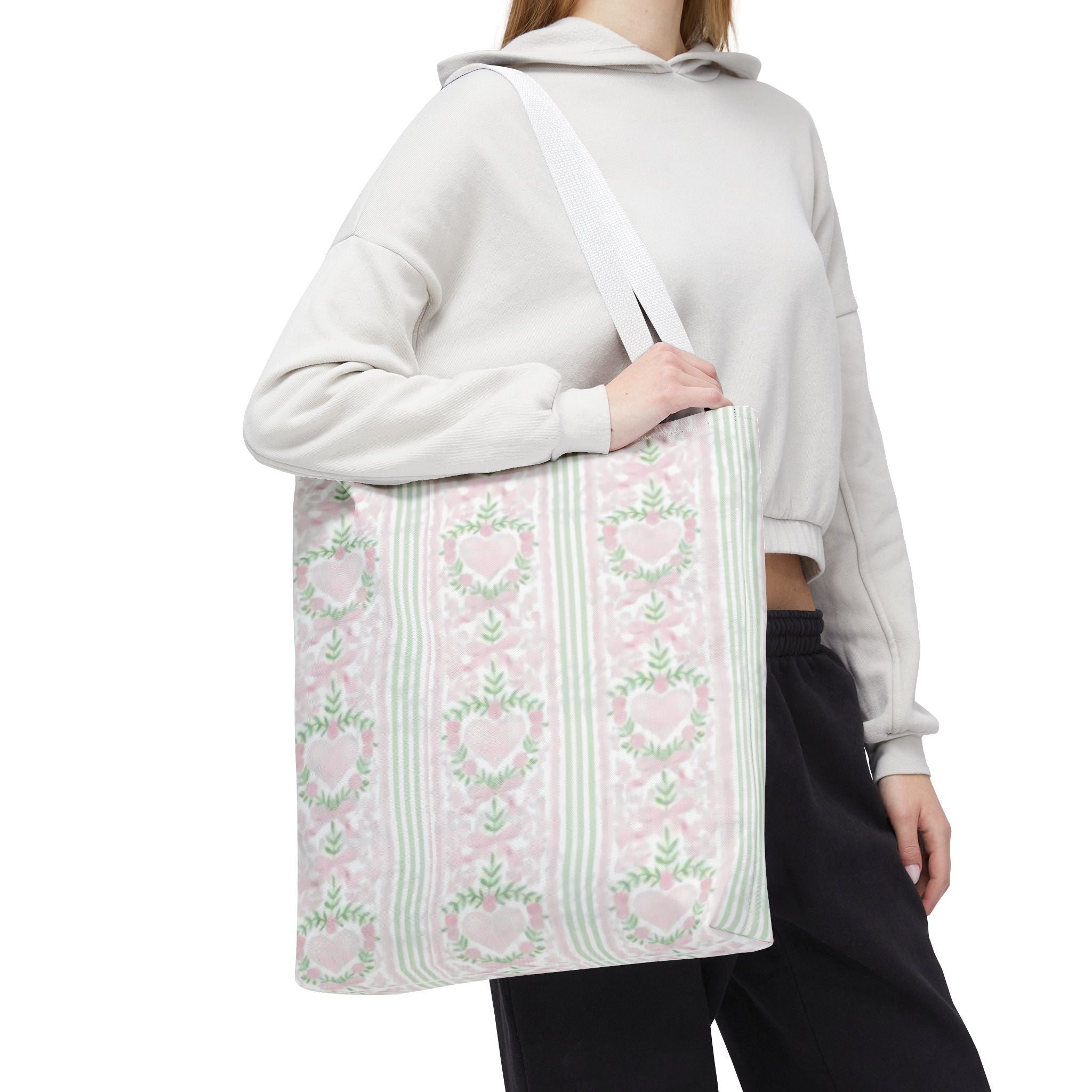 Romantic Floral Tote Bag,  Perfect for Shopping, Gifts, School, and Wedding