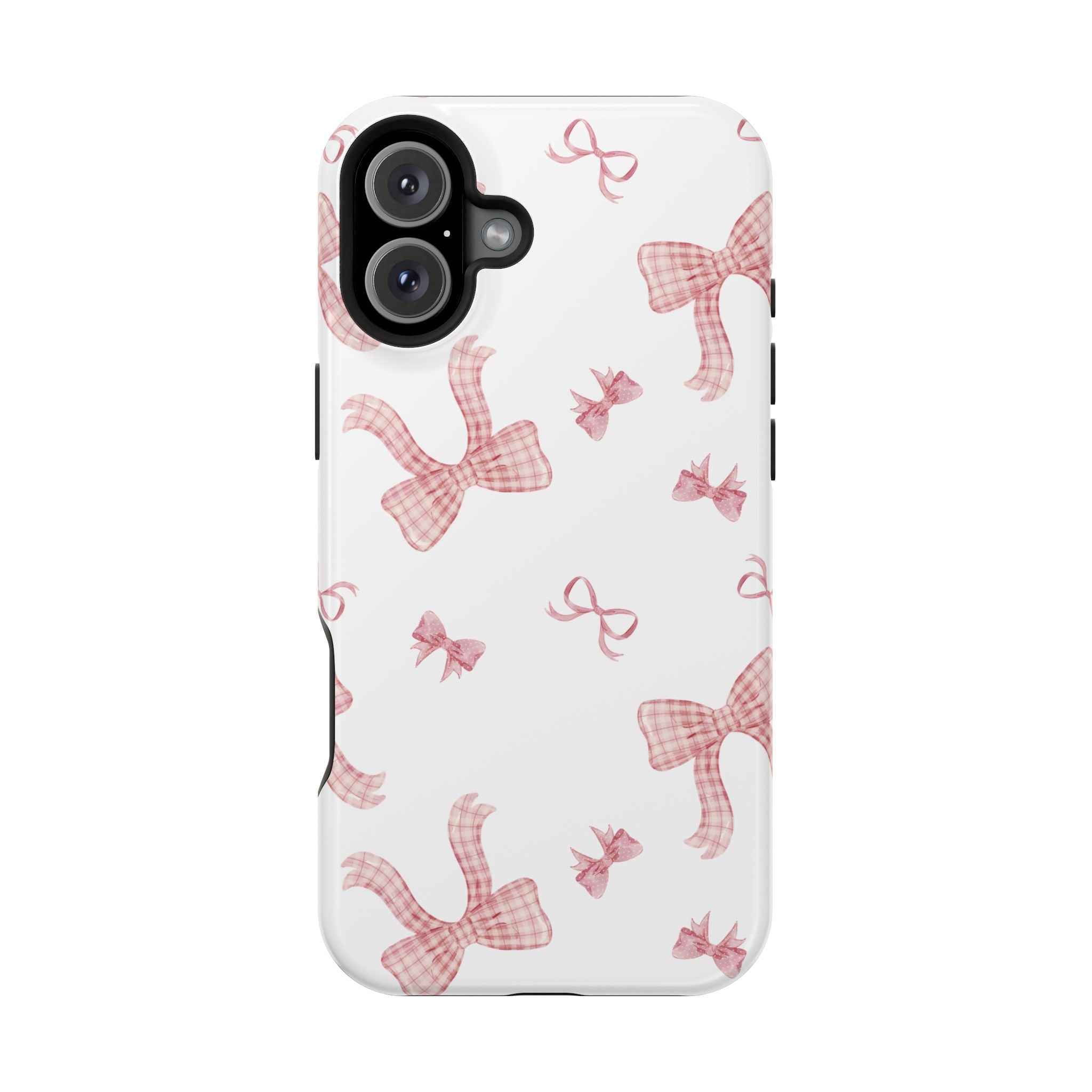 Customizable: Gingham Chic Bow Pattern Phone Case