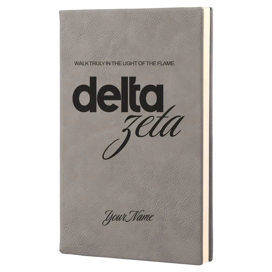 Delta Zeta Personalized Leatherette Notebook Journal