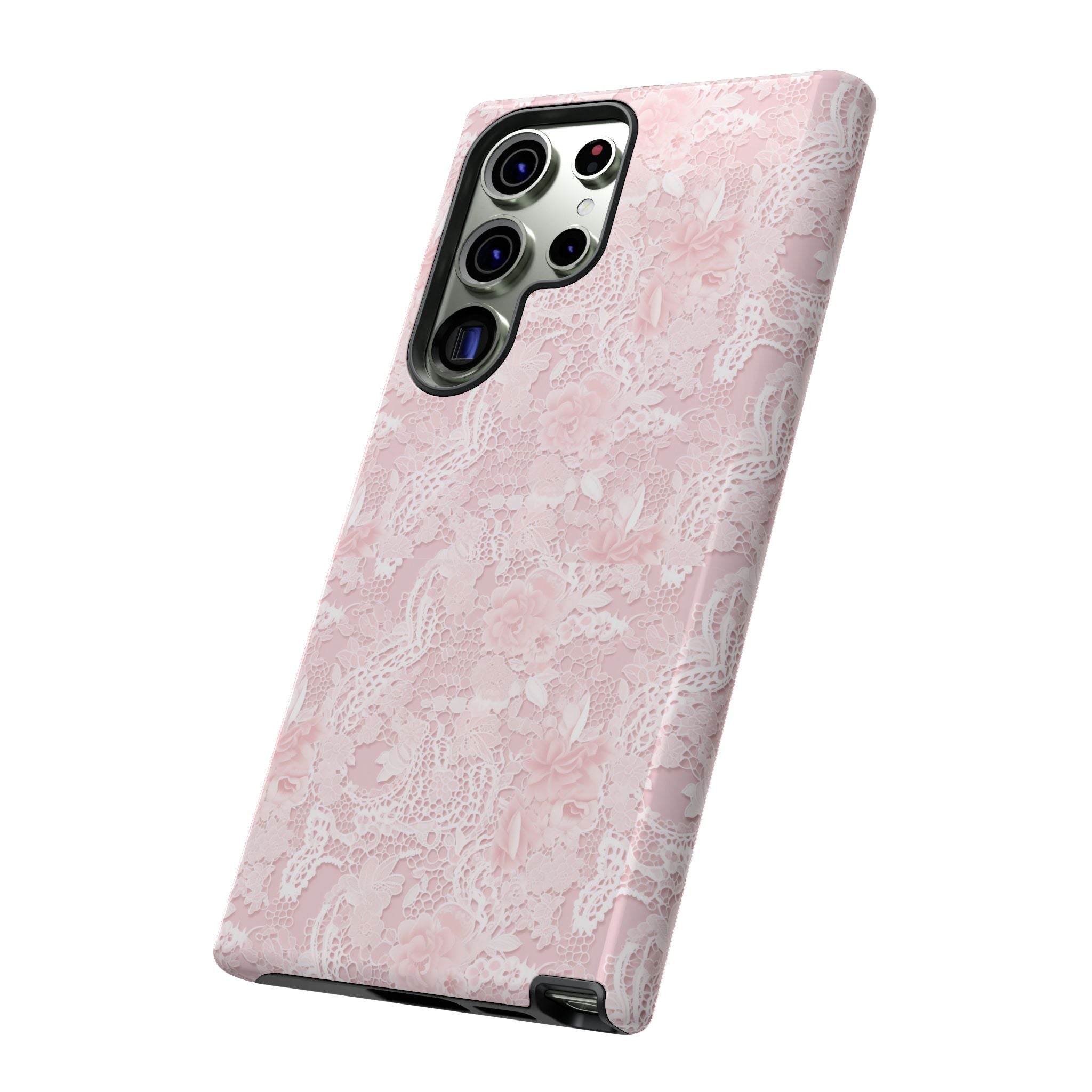 Customizable: Pink Floral Phone Case, Stylish Tough Cases, Unique Gift for Her, Cute Phone Accessories, Floral Tech Cover