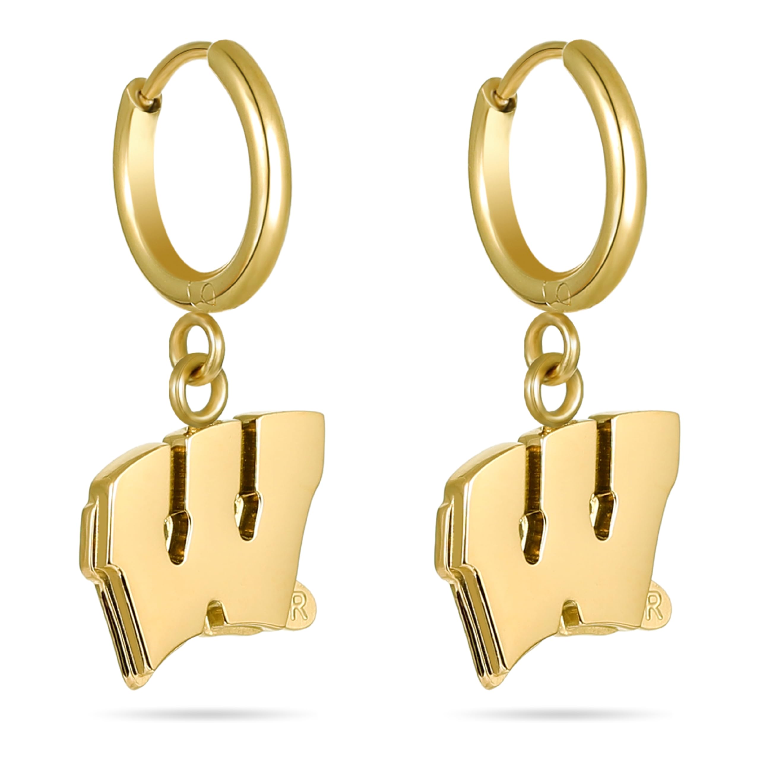Wisconsin Logo Huggie Hoops
