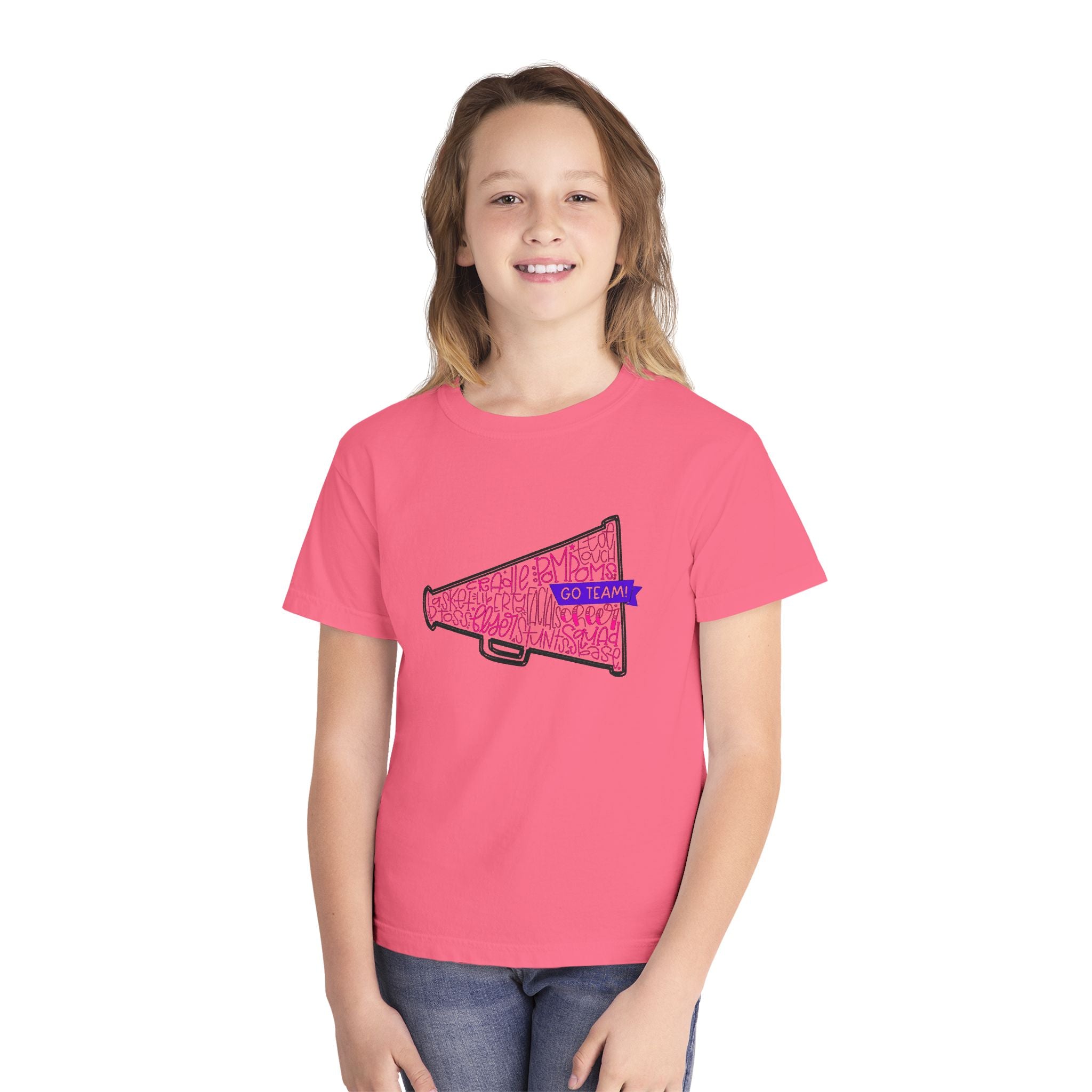 Customizable Cheerleader Megaphone Youth Tee