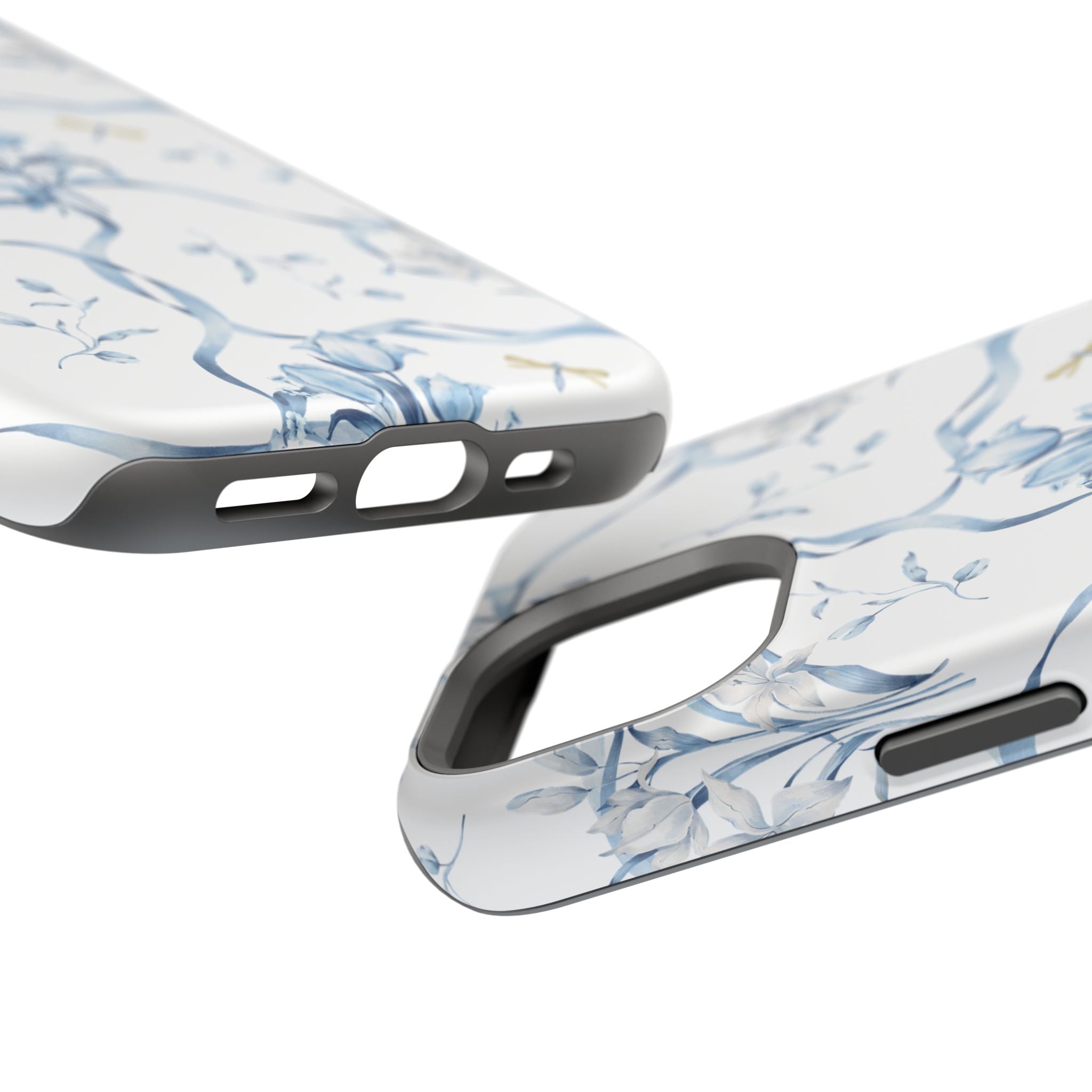 Customizable: Blue Floral-Inspired Phone Case