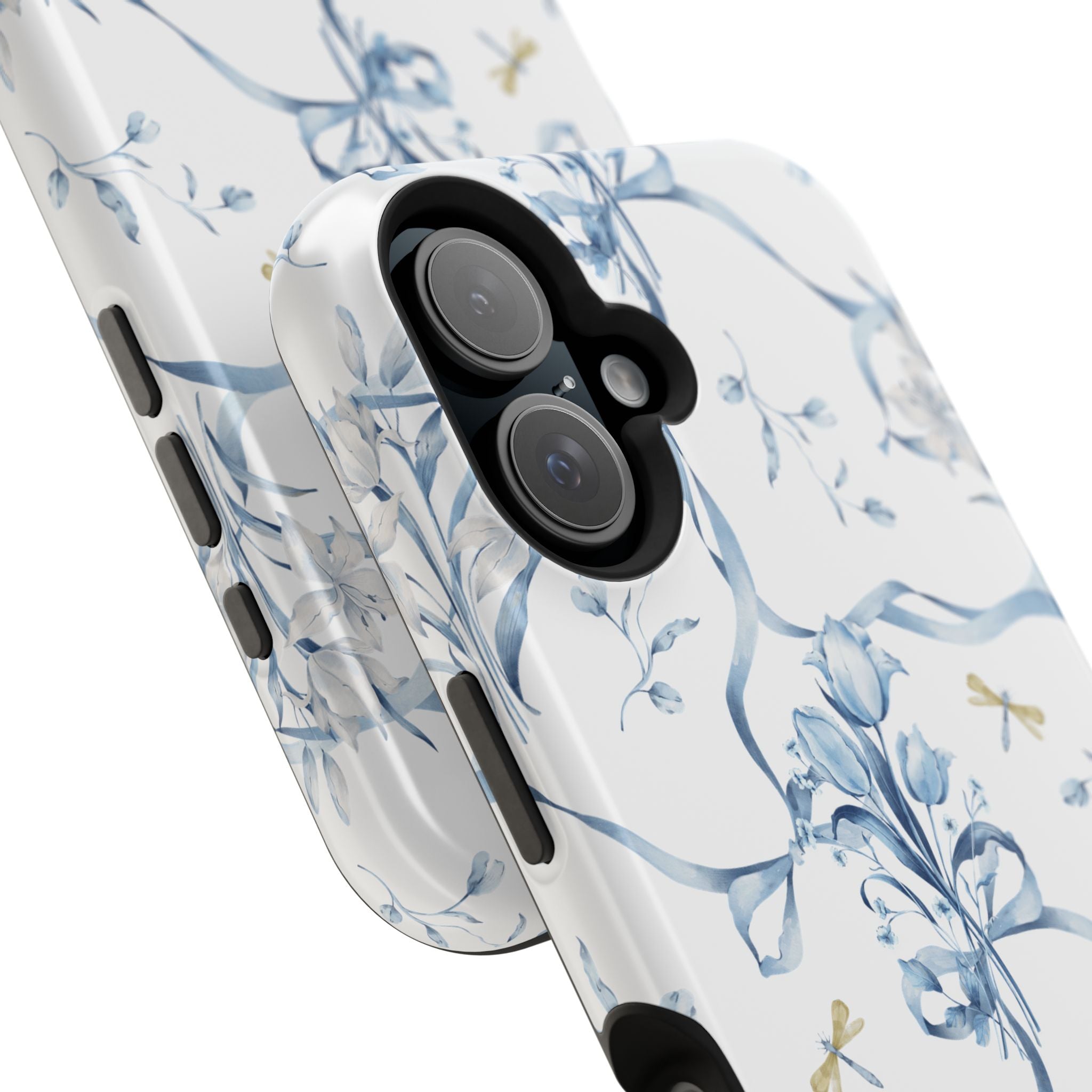 Customizable: Blue Floral-Inspired Phone Case