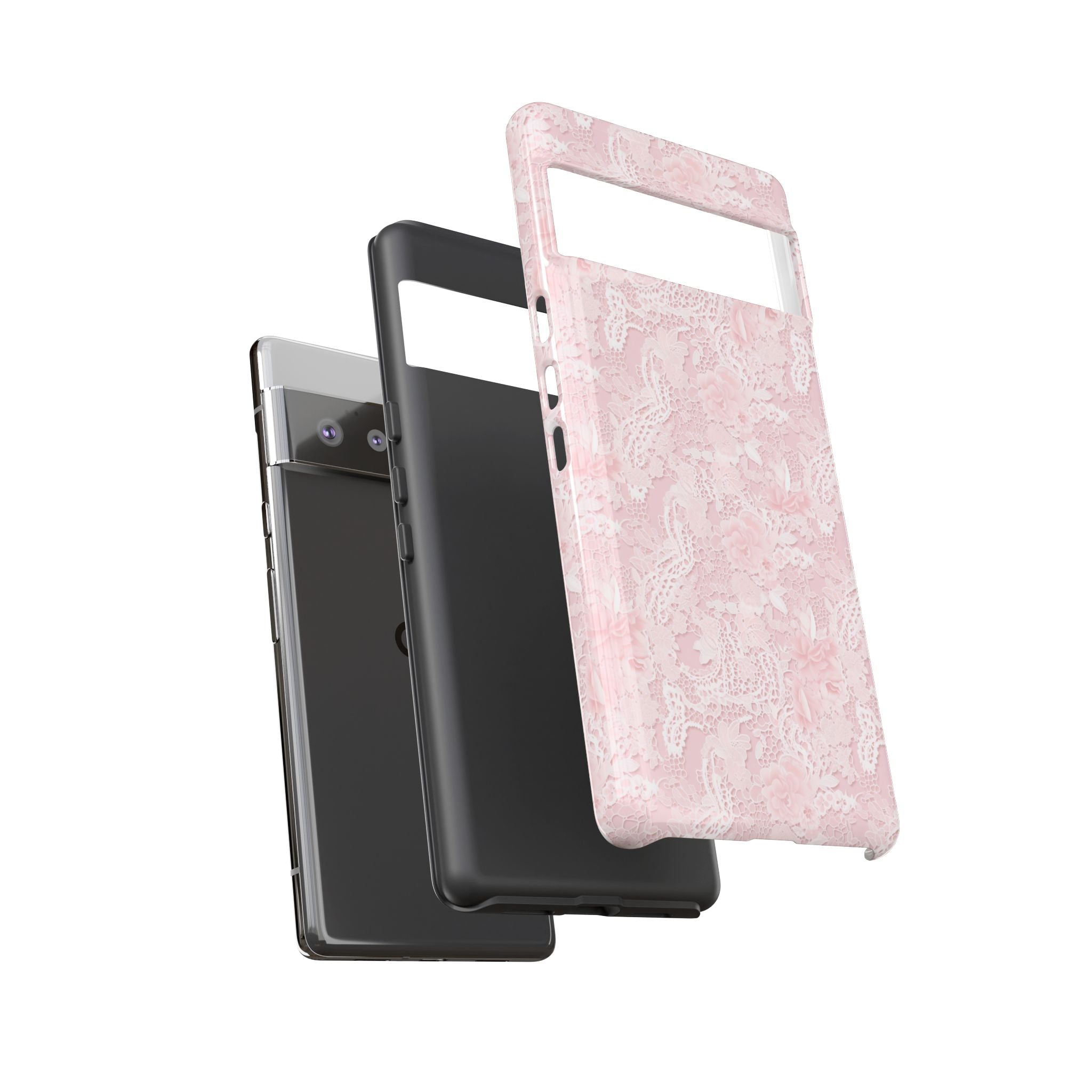 Customizable: Pink Floral Phone Case, Stylish Tough Cases, Unique Gift for Her, Cute Phone Accessories, Floral Tech Cover