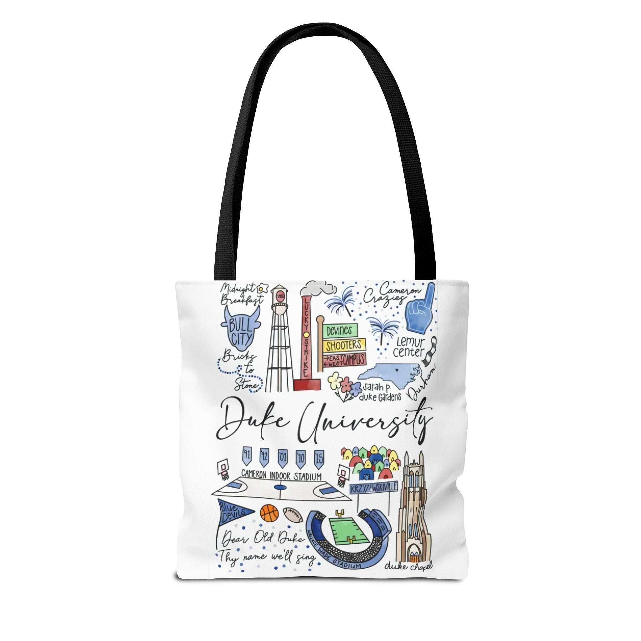 Duke University Tote Bag, College Spirit Bag, Campus Life Accessory, School Pride Gift, Eco-Friendly Shopping Bag