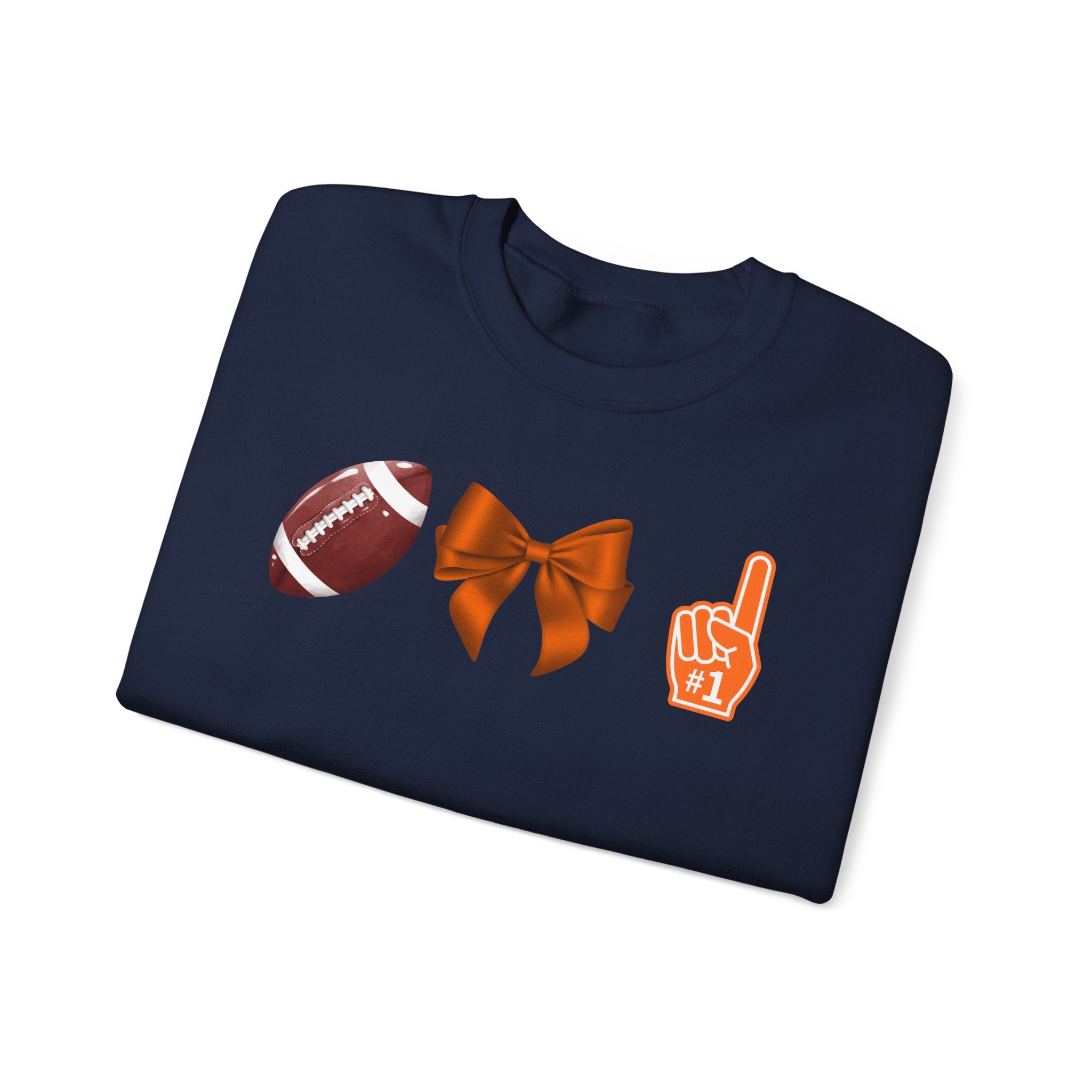 Customizable Orange Themed Game Day Spirit Sweatshirt