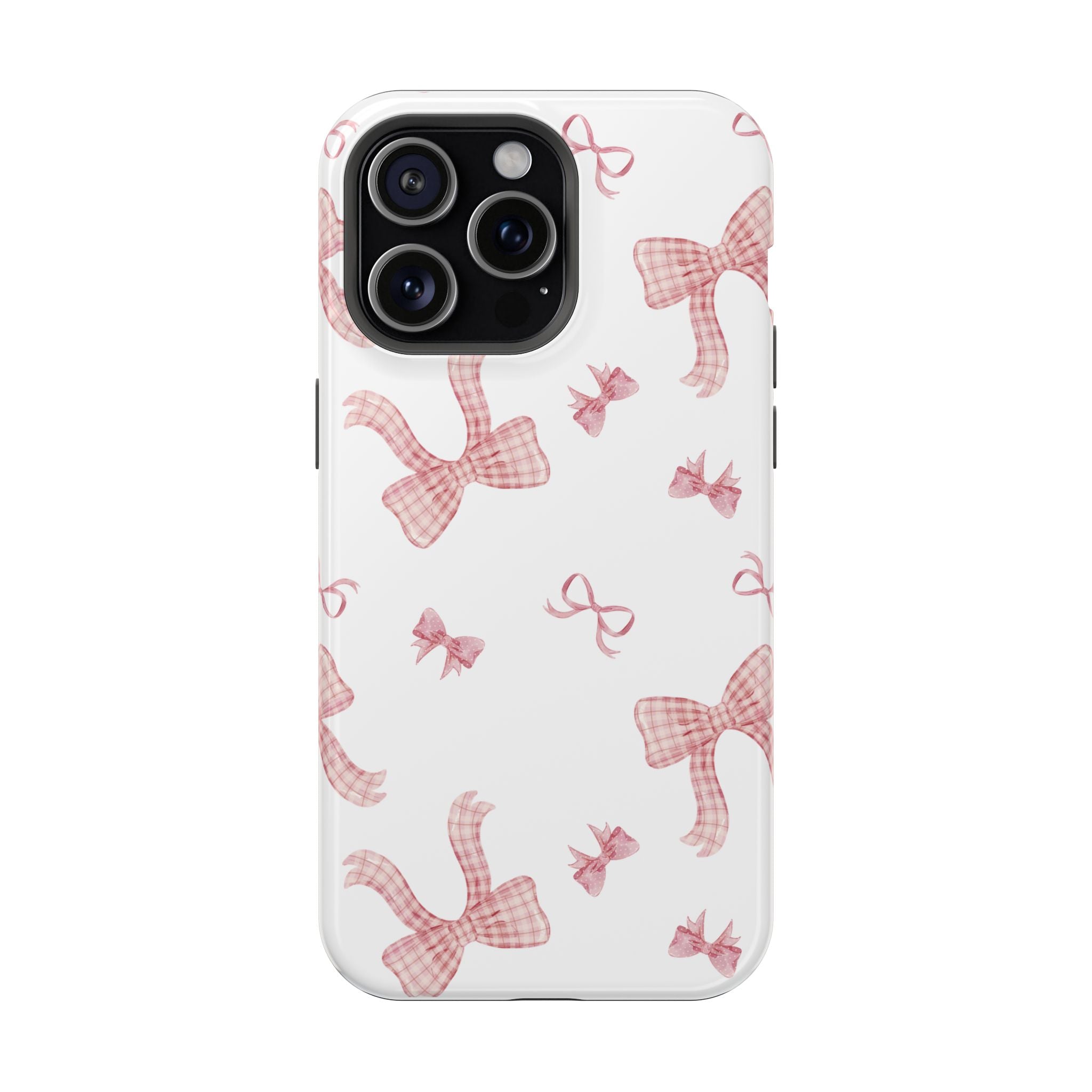 Customizable: Gingham Chic Bow Pattern Phone Case