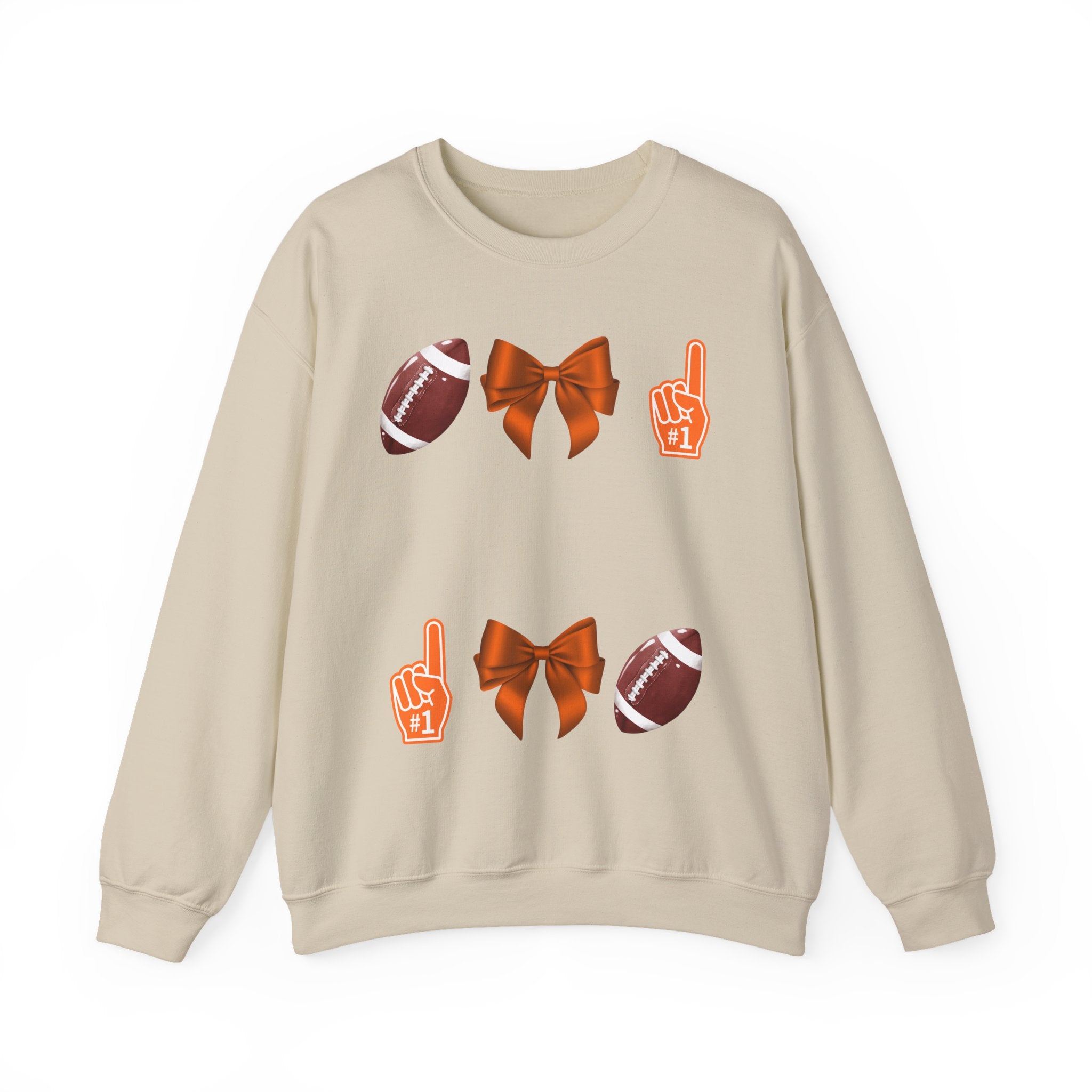 Customizable Orange Themed Game Day Spirit Sweatshirt
