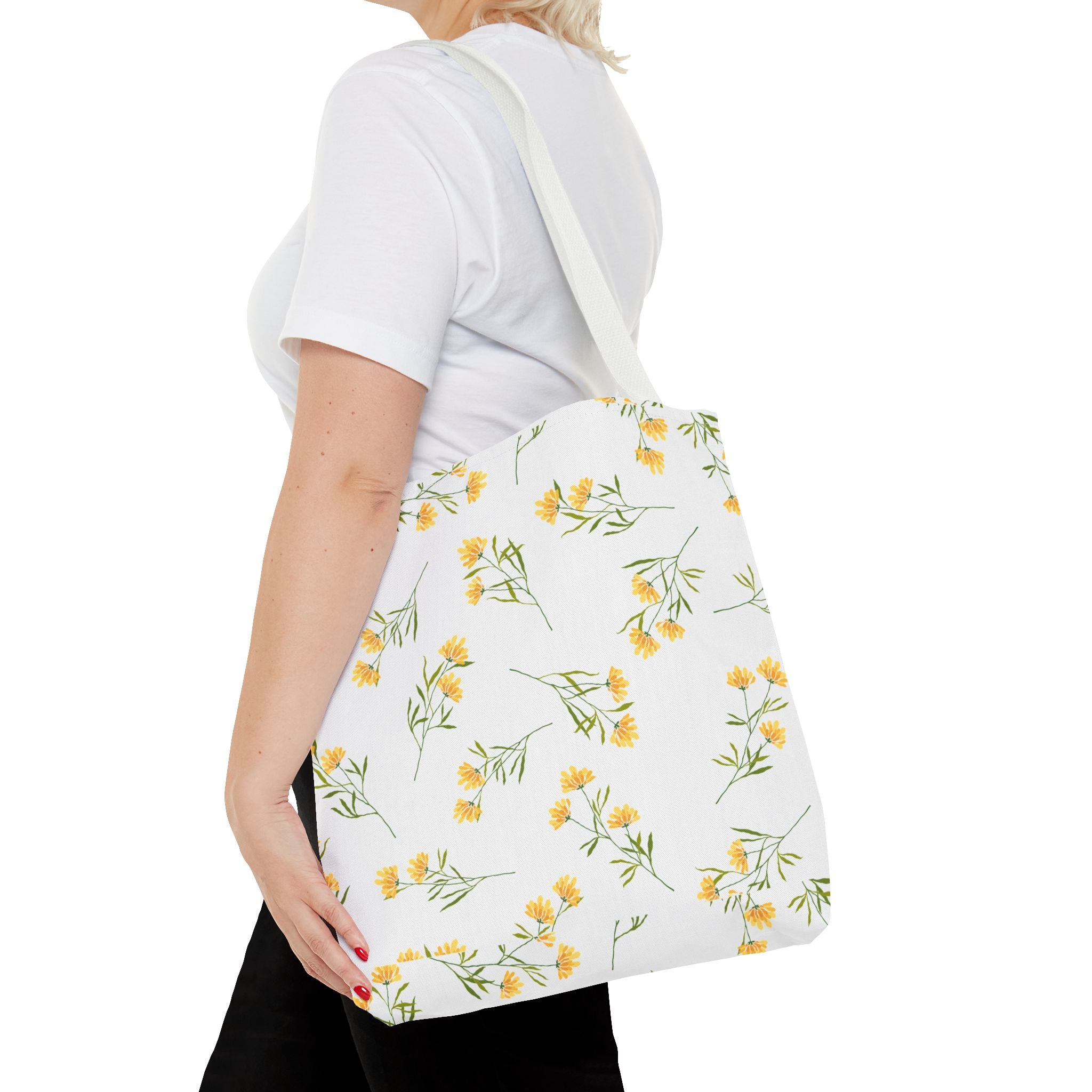 Customizable: Yellow Floral Tote Bag