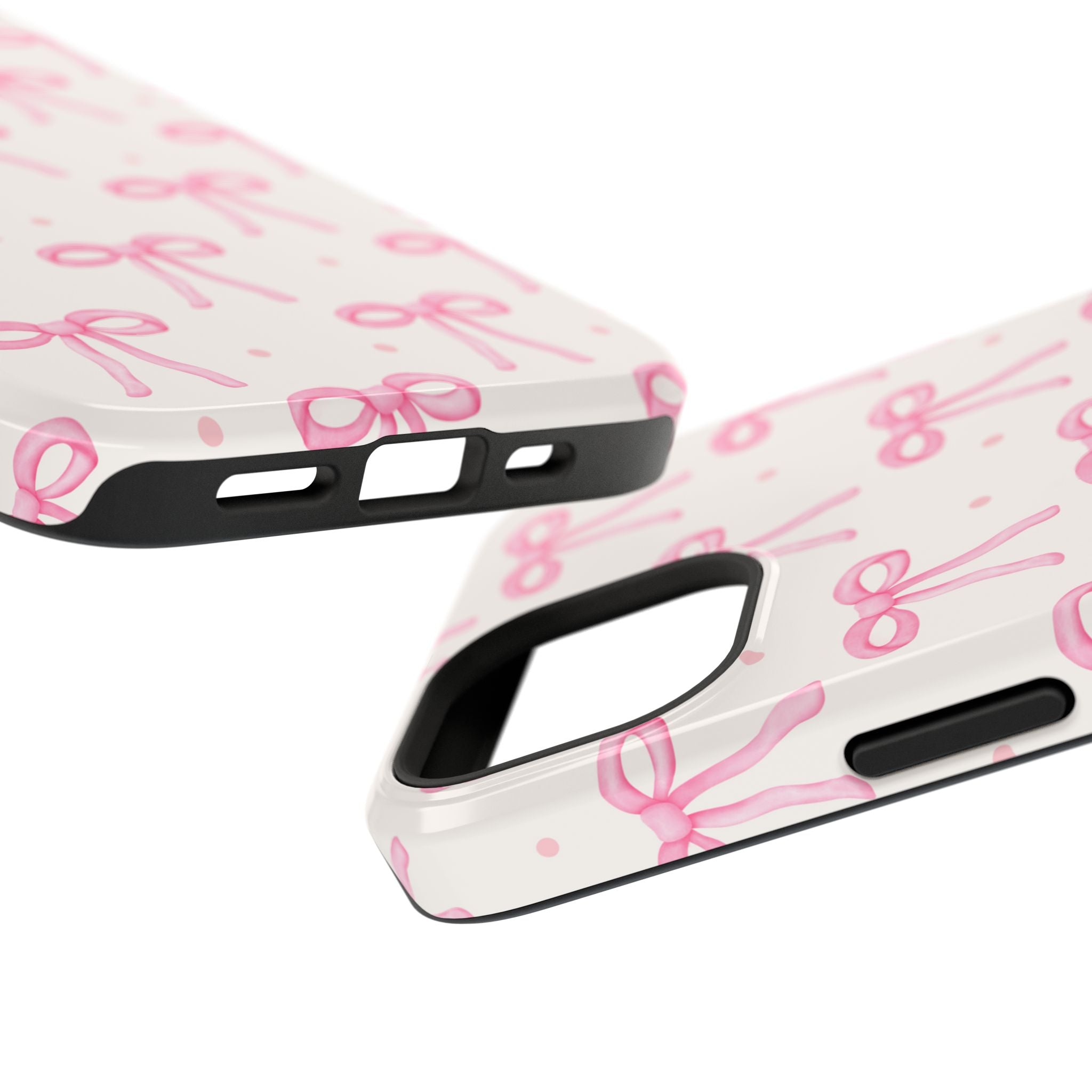 Customizable: Cute Pink Bow Impact-Resistant Phone Case
