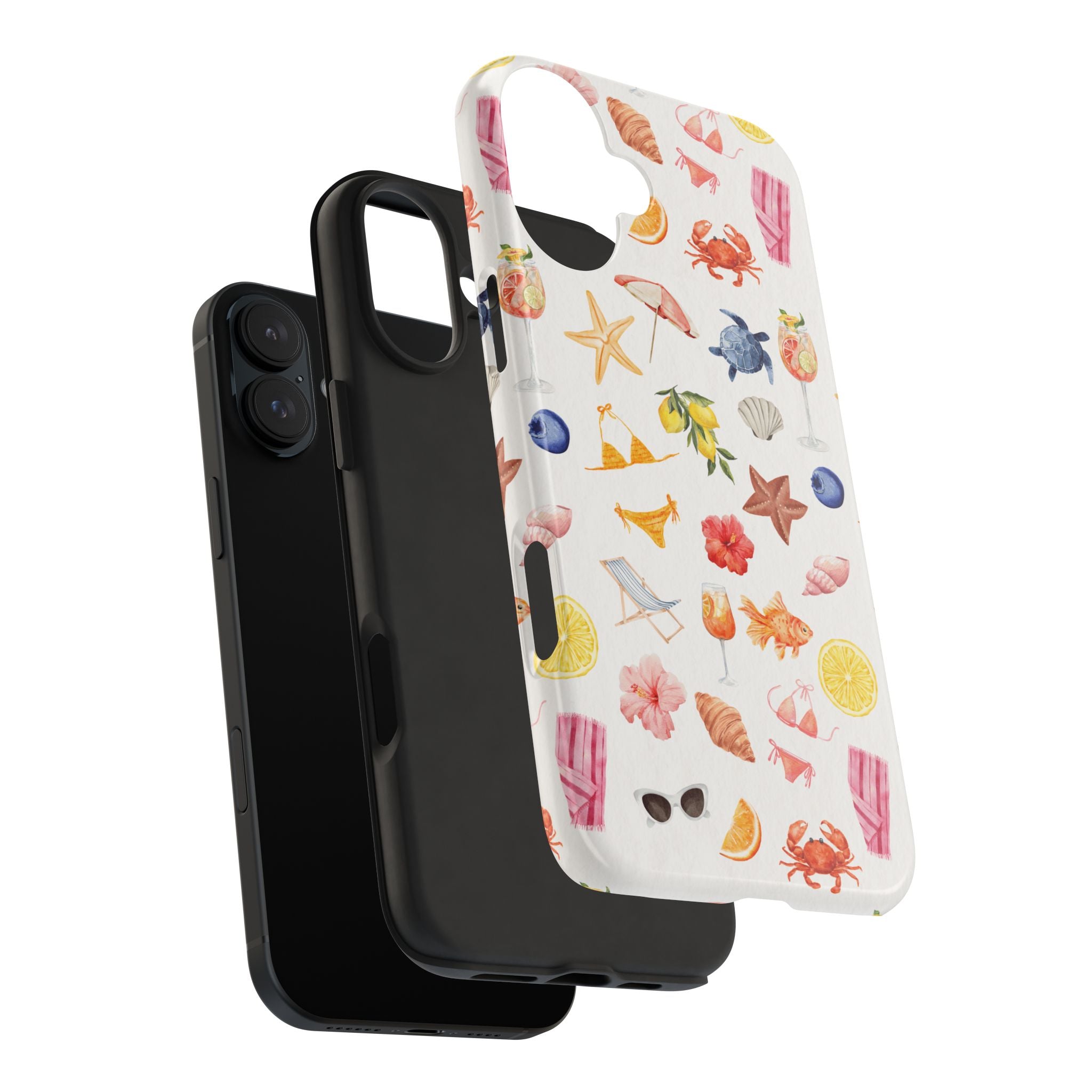 Customizable: Tropical Summer Phone Case, Vivid Coastal Design, Perfect Gift for Beach Lovers, Vacation Memories, Durable Tough Cases
