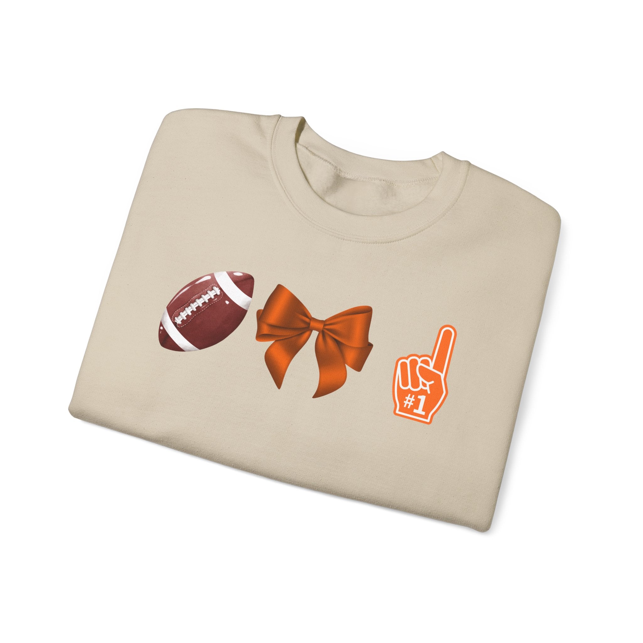 Customizable Orange Themed Game Day Spirit Sweatshirt