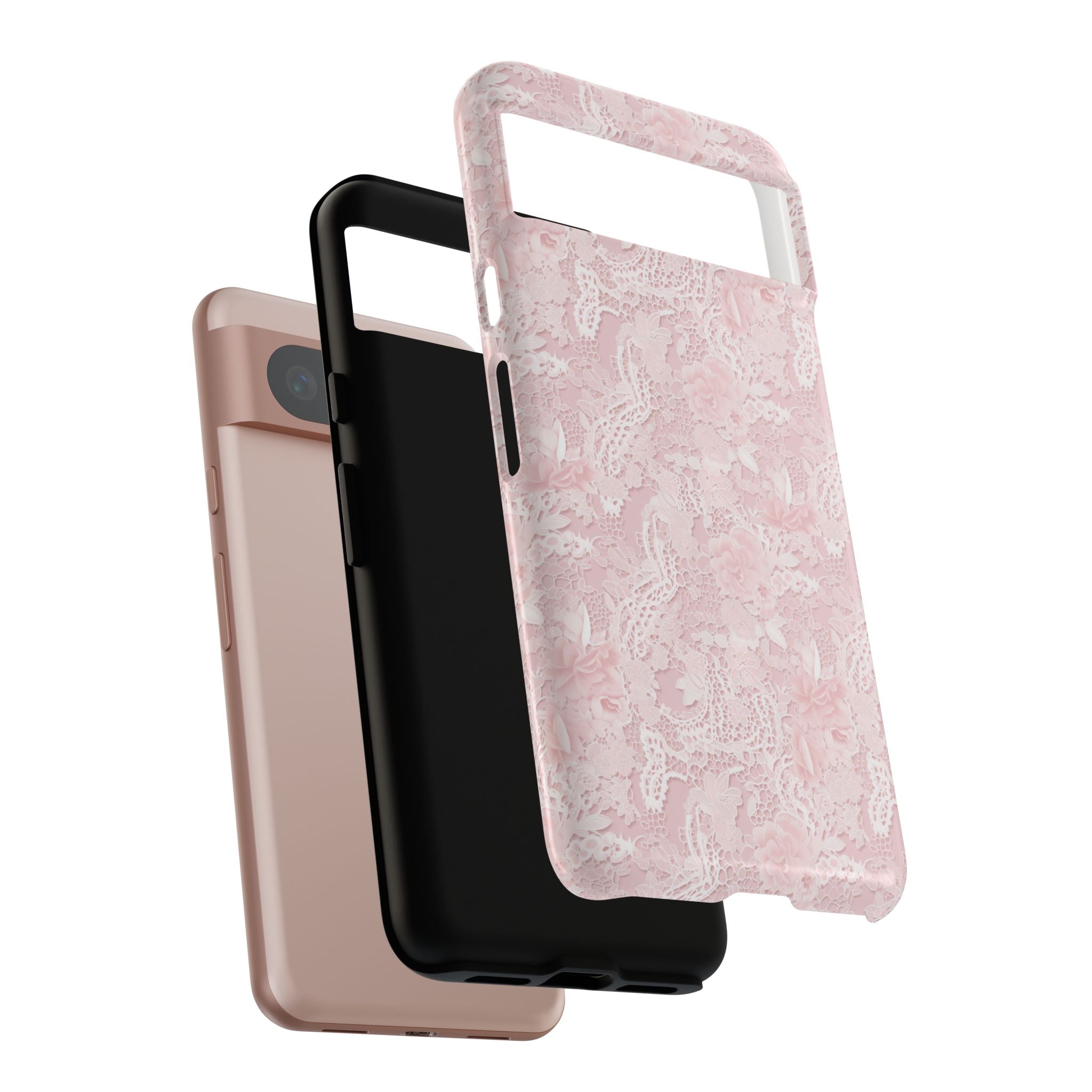 Customizable: Pink Floral Phone Case, Stylish Tough Cases, Unique Gift for Her, Cute Phone Accessories, Floral Tech Cover