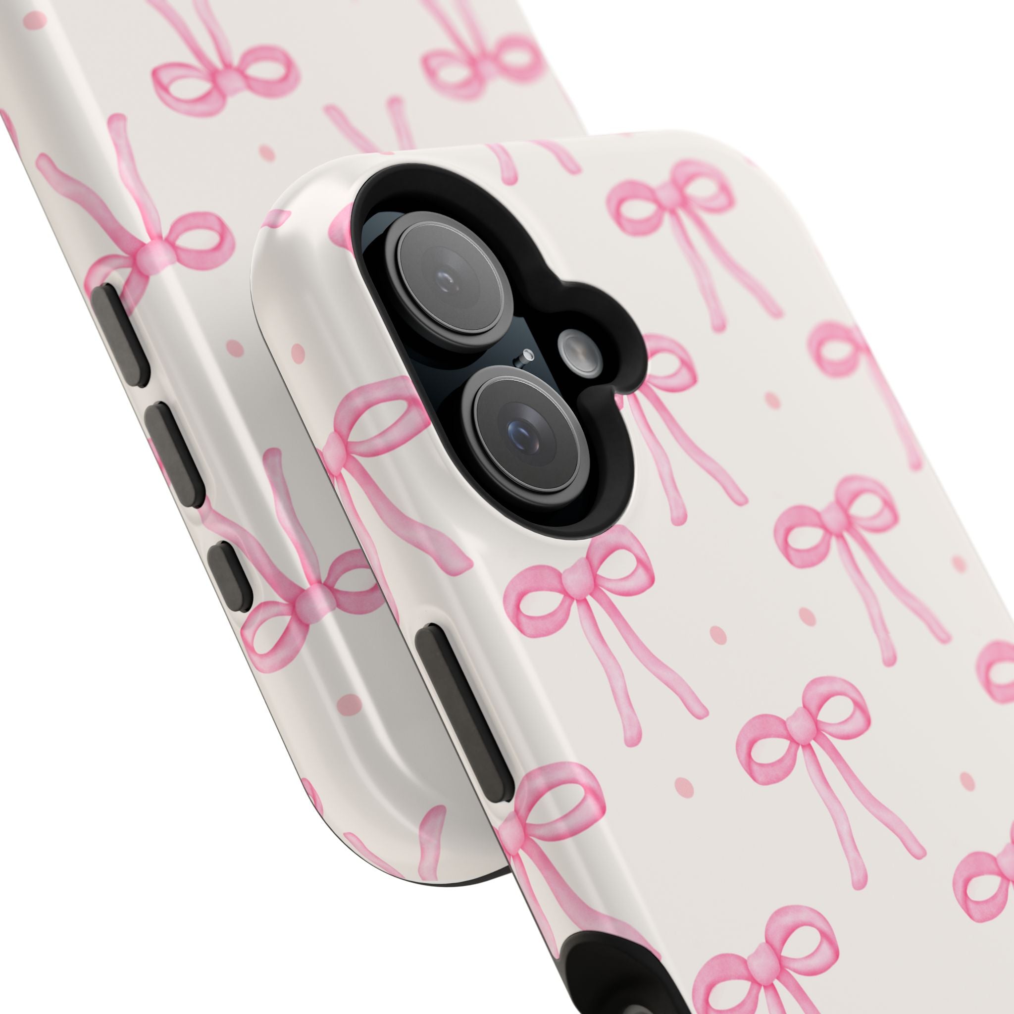 Customizable: Cute Pink Bow Impact-Resistant Phone Case