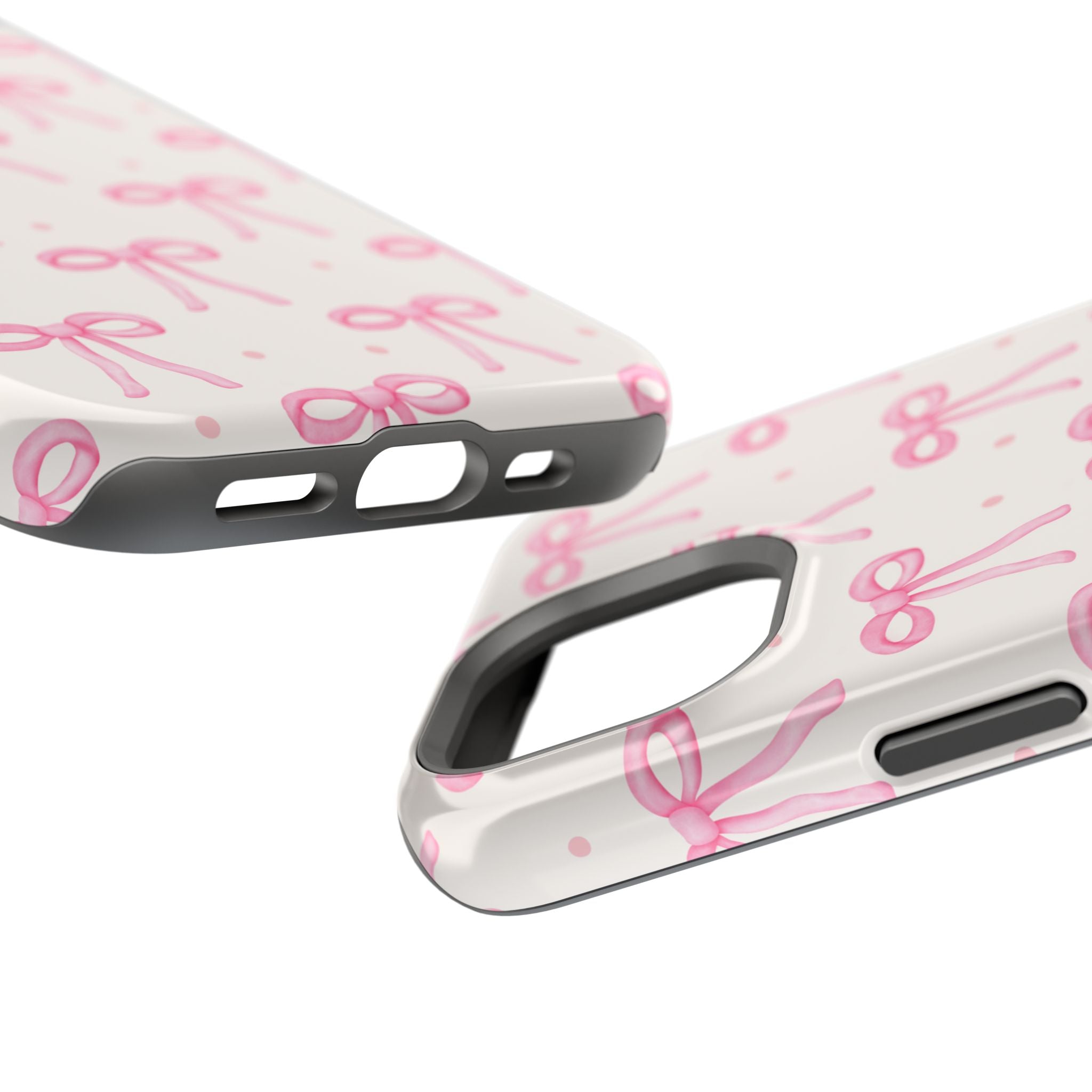 Customizable: Cute Pink Bow Impact-Resistant Phone Case