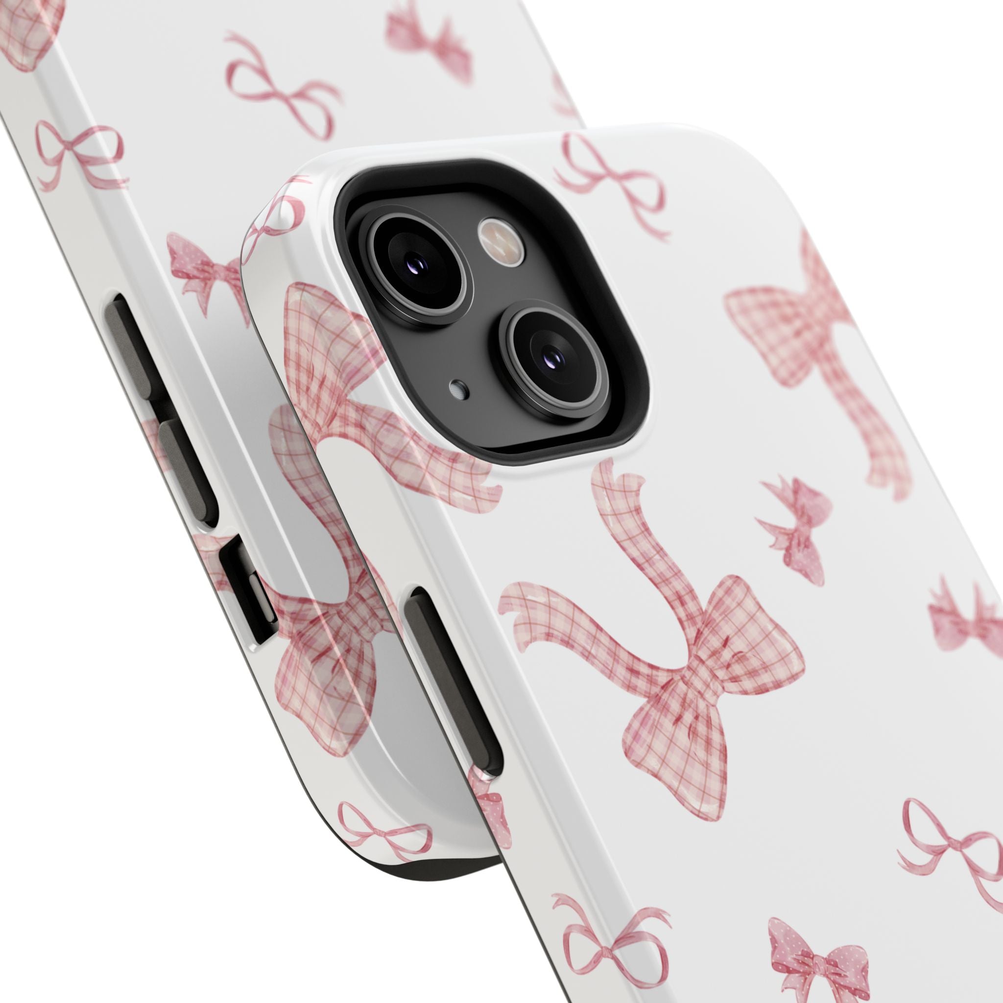 Customizable: Gingham Chic Bow Pattern Phone Case