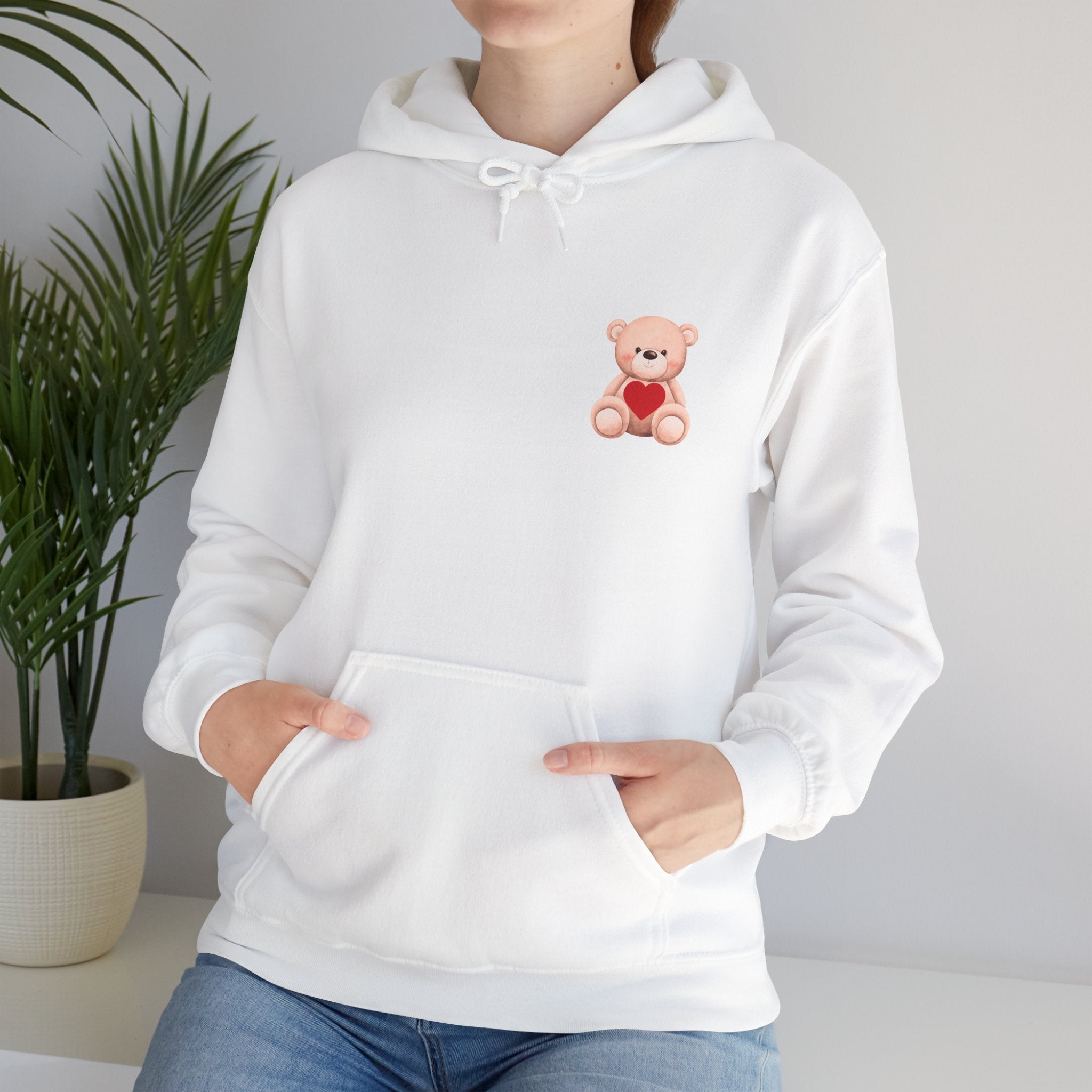 Customizable: Bear Heart Hoodie - Personalizable School Spirit Apparel