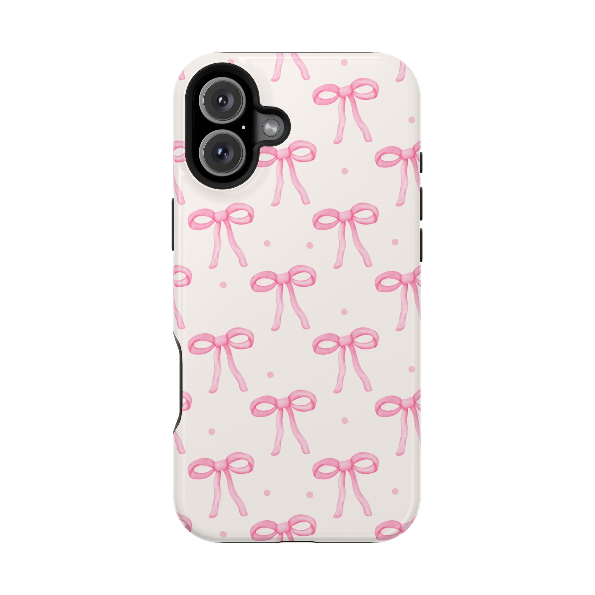 Customizable: Cute Pink Bow Impact-Resistant Phone Case