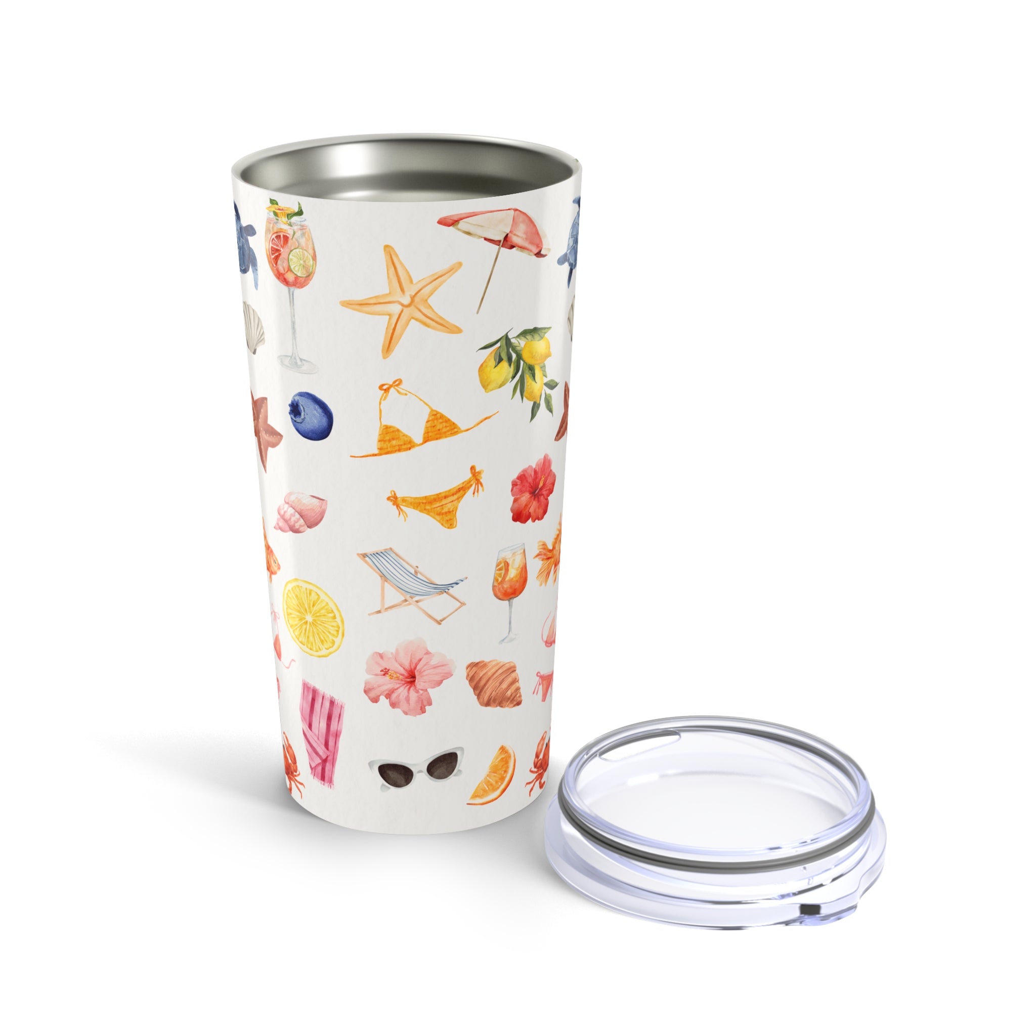 Customizable: Tropical Tumbler 20oz | Summer Drinkware, Beach Vibes, Travel Mug, Floral Insulated Cup, Gift for Her