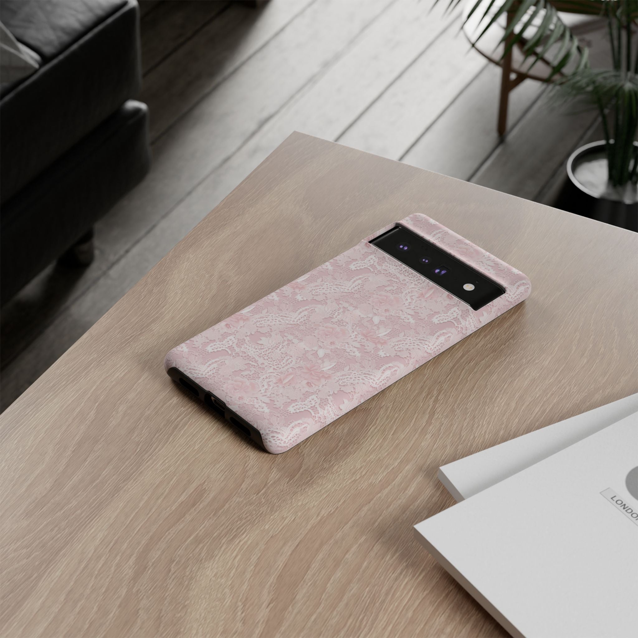 Customizable: Pink Floral Phone Case, Stylish Tough Cases, Unique Gift for Her, Cute Phone Accessories, Floral Tech Cover
