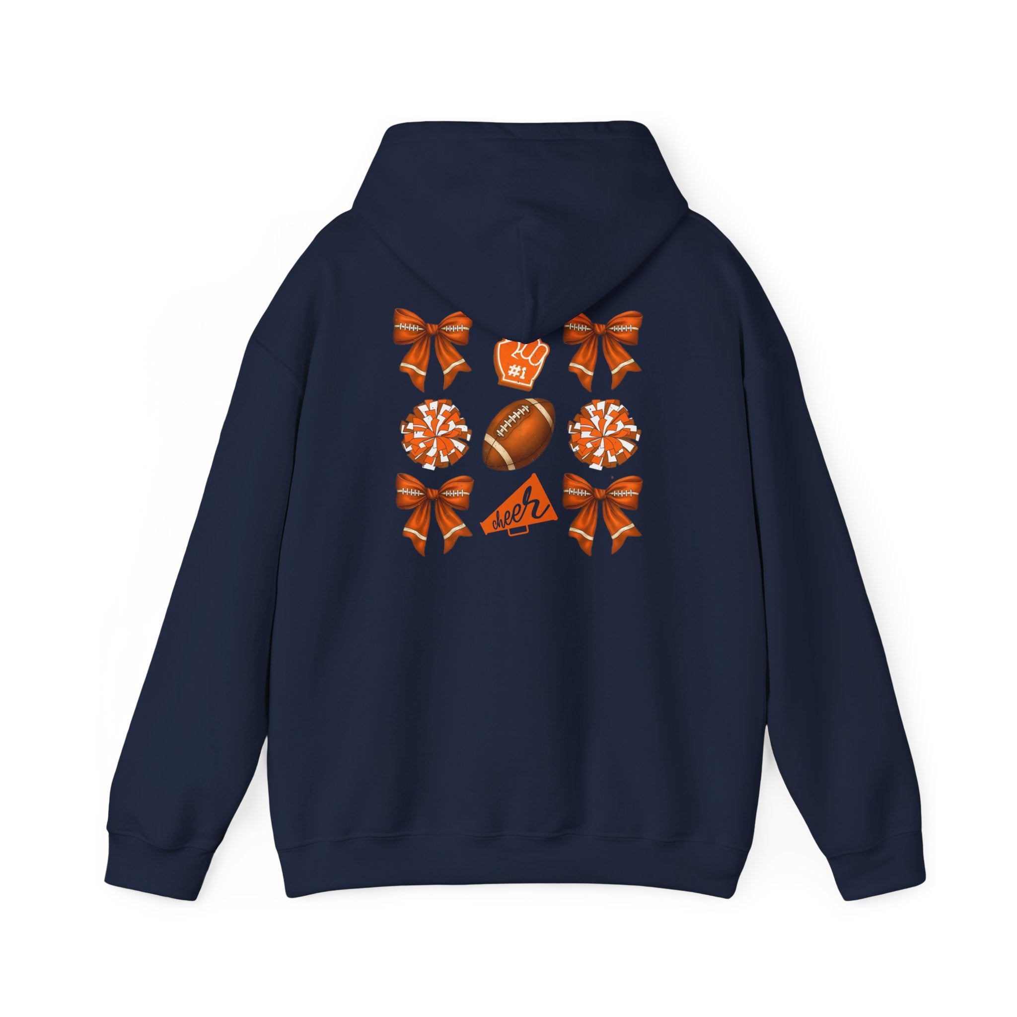 Orange Themed Game Day Hoodie: Perfect for Game Day, Sports Events, Team Spirit, Gift for Cheer Moms, Cozy & Stylish Sweatshirt