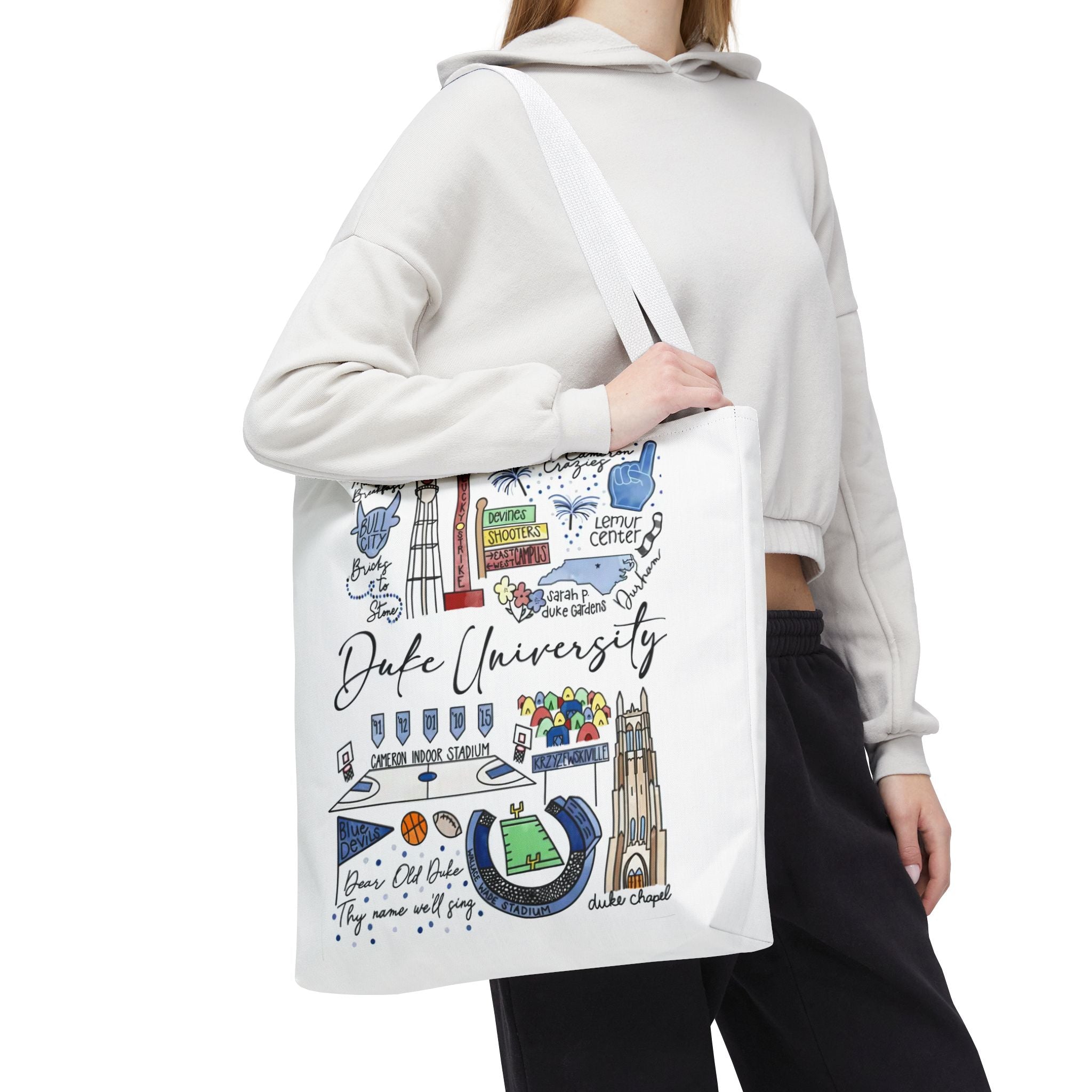 Duke University Tote Bag, College Spirit Bag, Campus Life Accessory, School Pride Gift, Eco-Friendly Shopping Bag