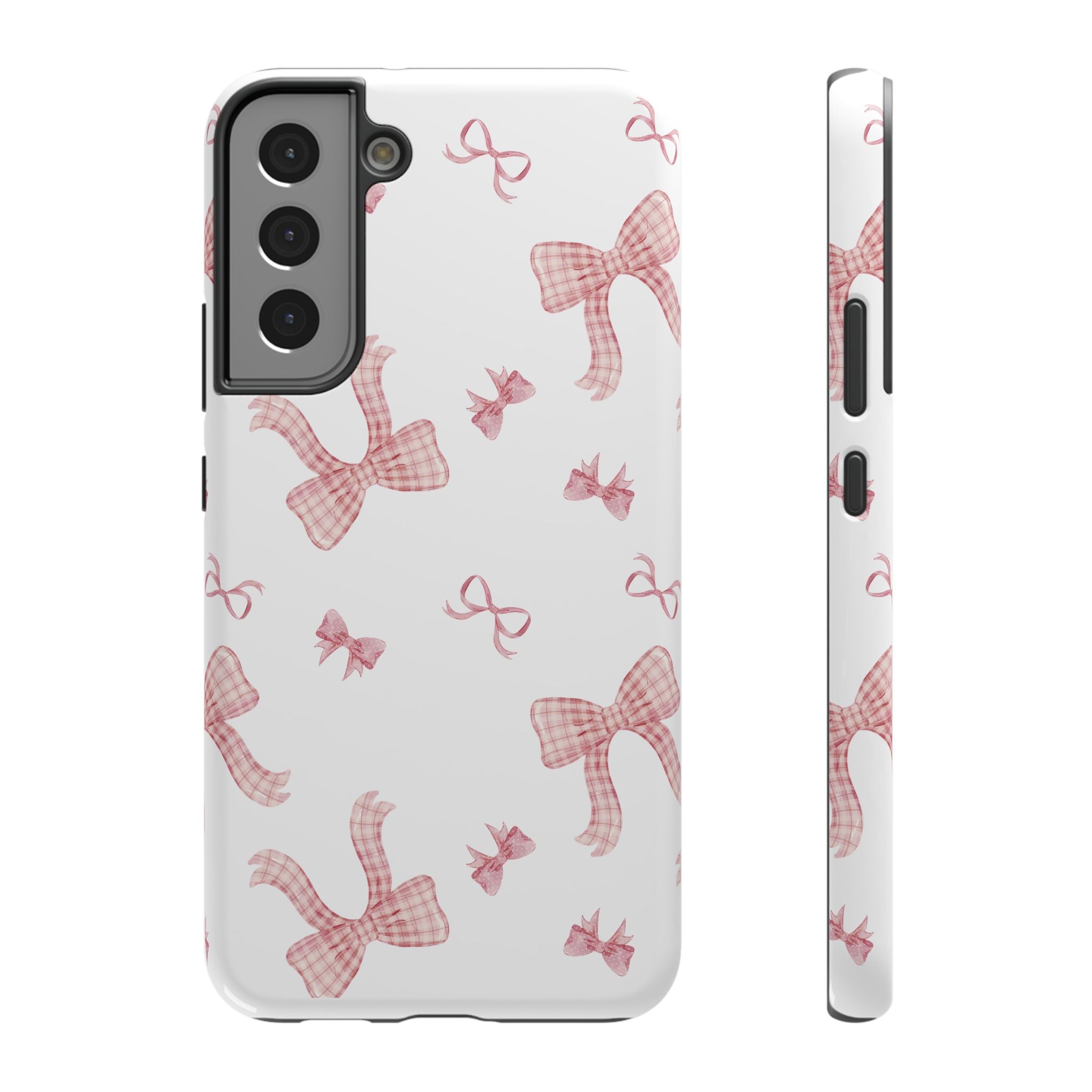 Customizable: Gingham Chic Bow Pattern Phone Case