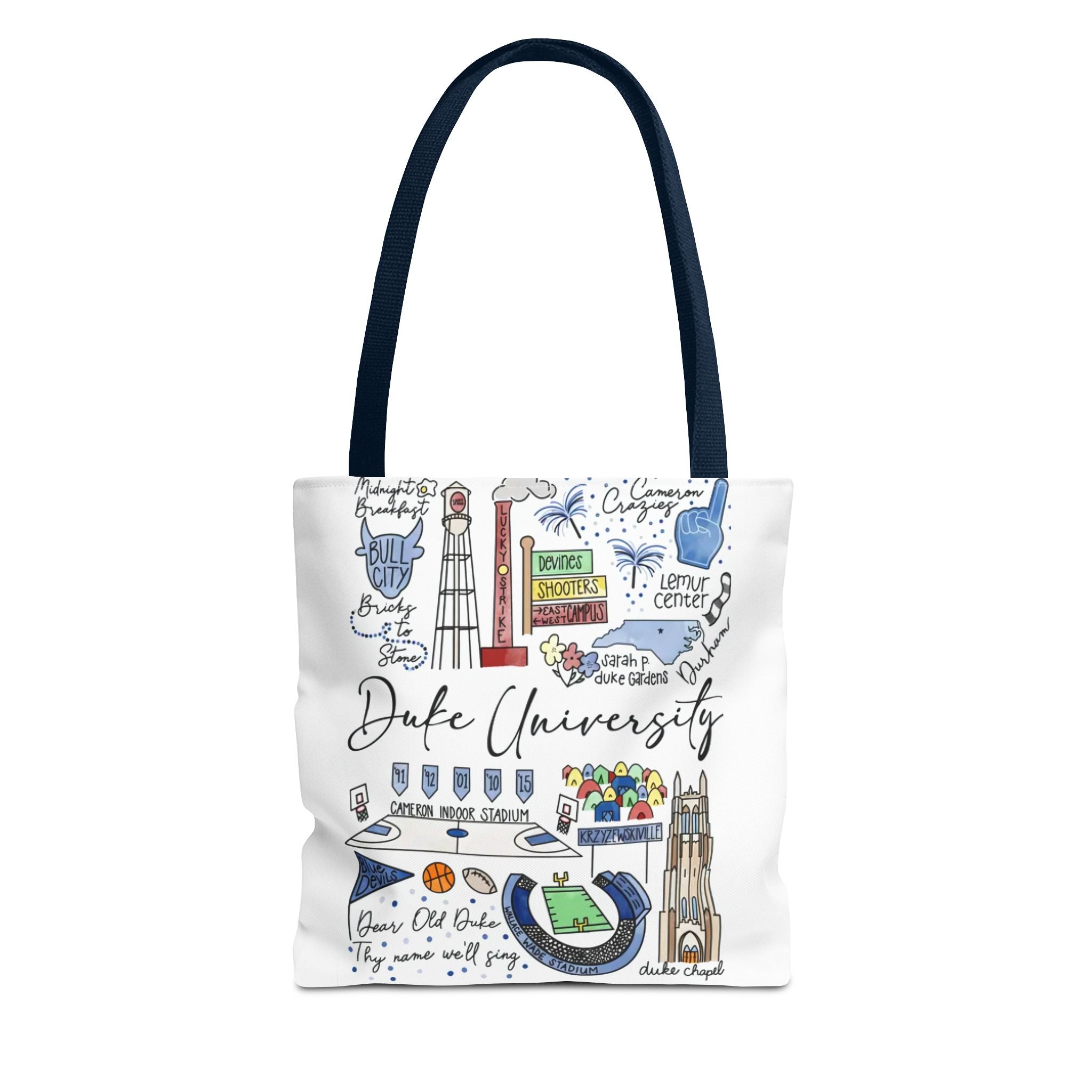 Duke University Tote Bag, College Spirit Bag, Campus Life Accessory, School Pride Gift, Eco-Friendly Shopping Bag