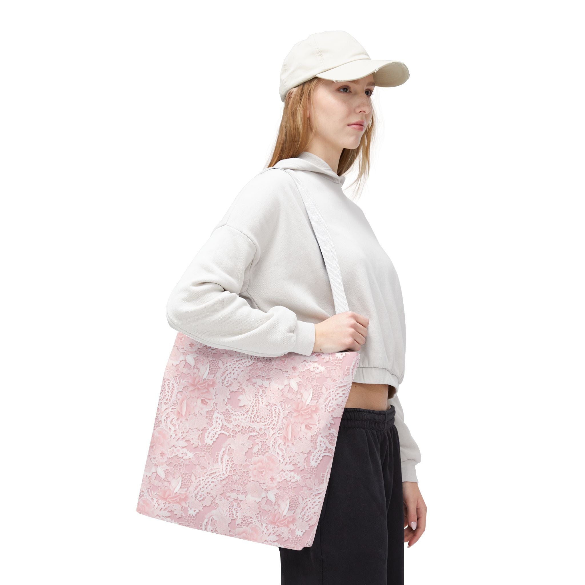 Chic Floral Tote Bag, Stylish Shopping Bag, Pink Floral Accessory, Perfect for Gifts, Sustainable Fashion