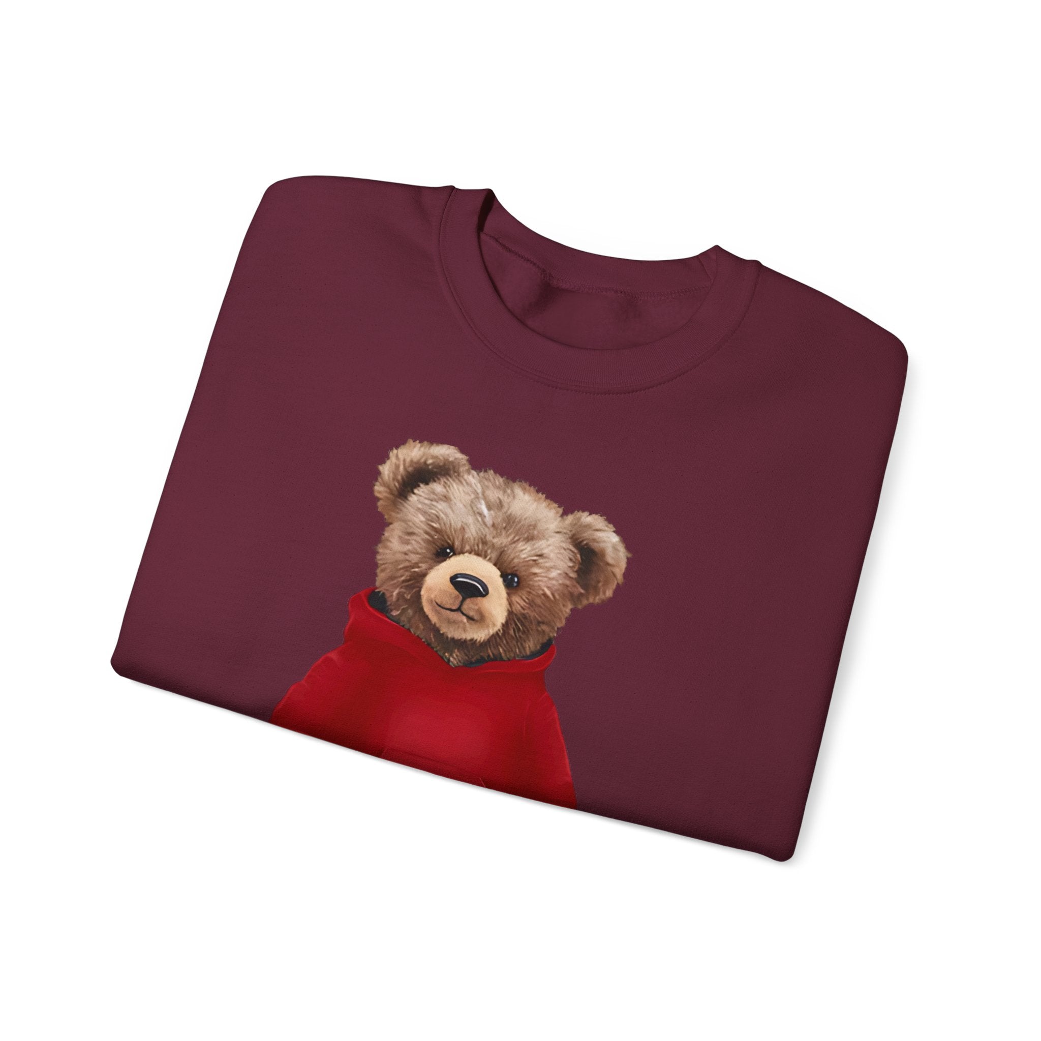 CUSTOMIZABLE: Cozy Bear Red Hoodie Sweatshirt Crewneck