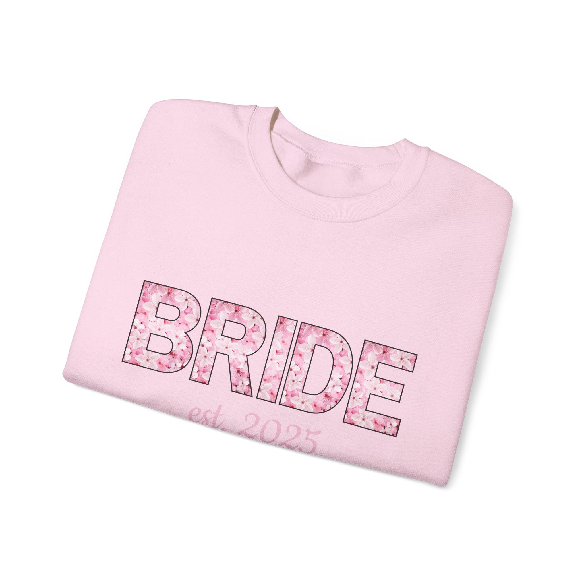 Floral Bride Sweatshirt - Customizable Wedding Date and Name