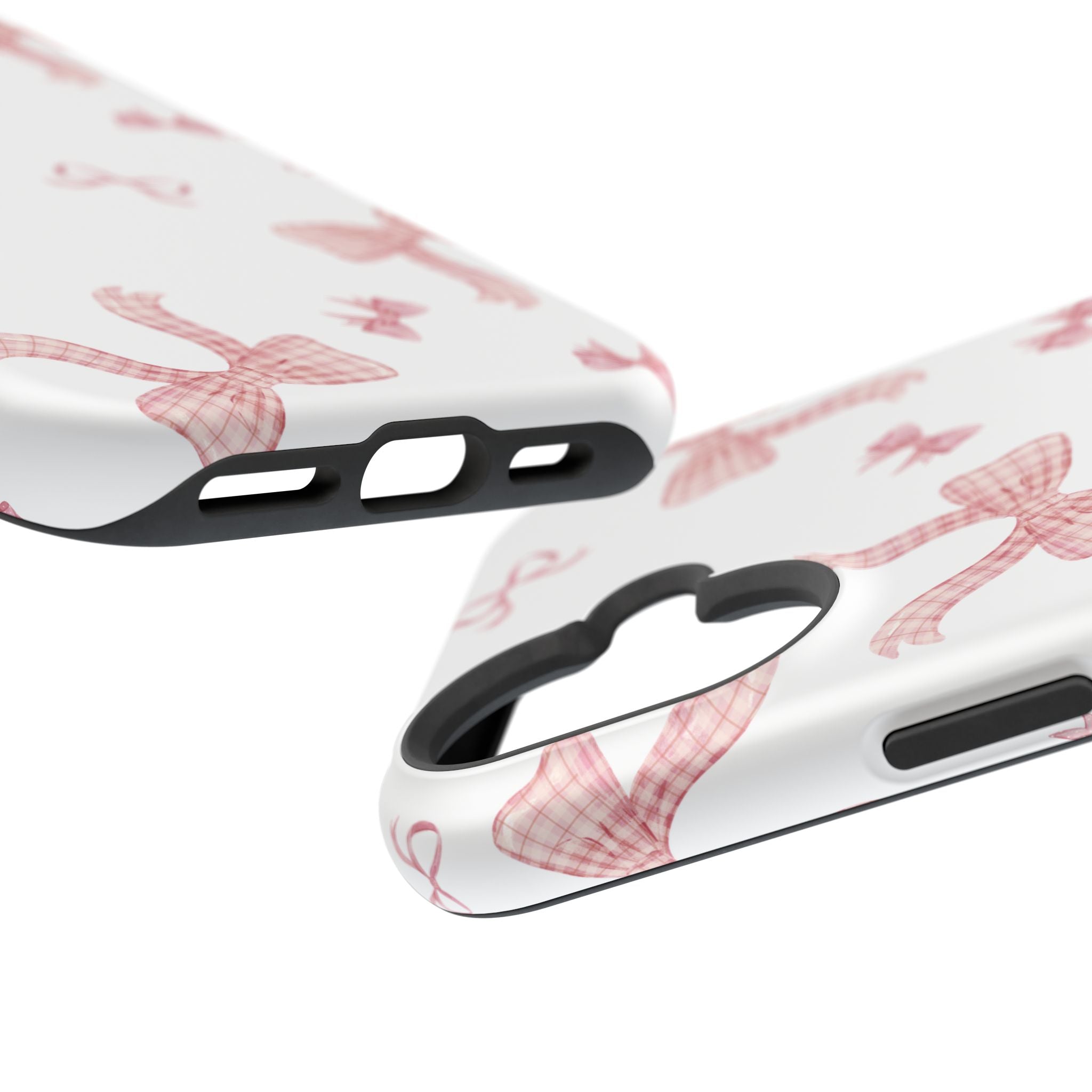 Customizable: Gingham Chic Bow Pattern Phone Case
