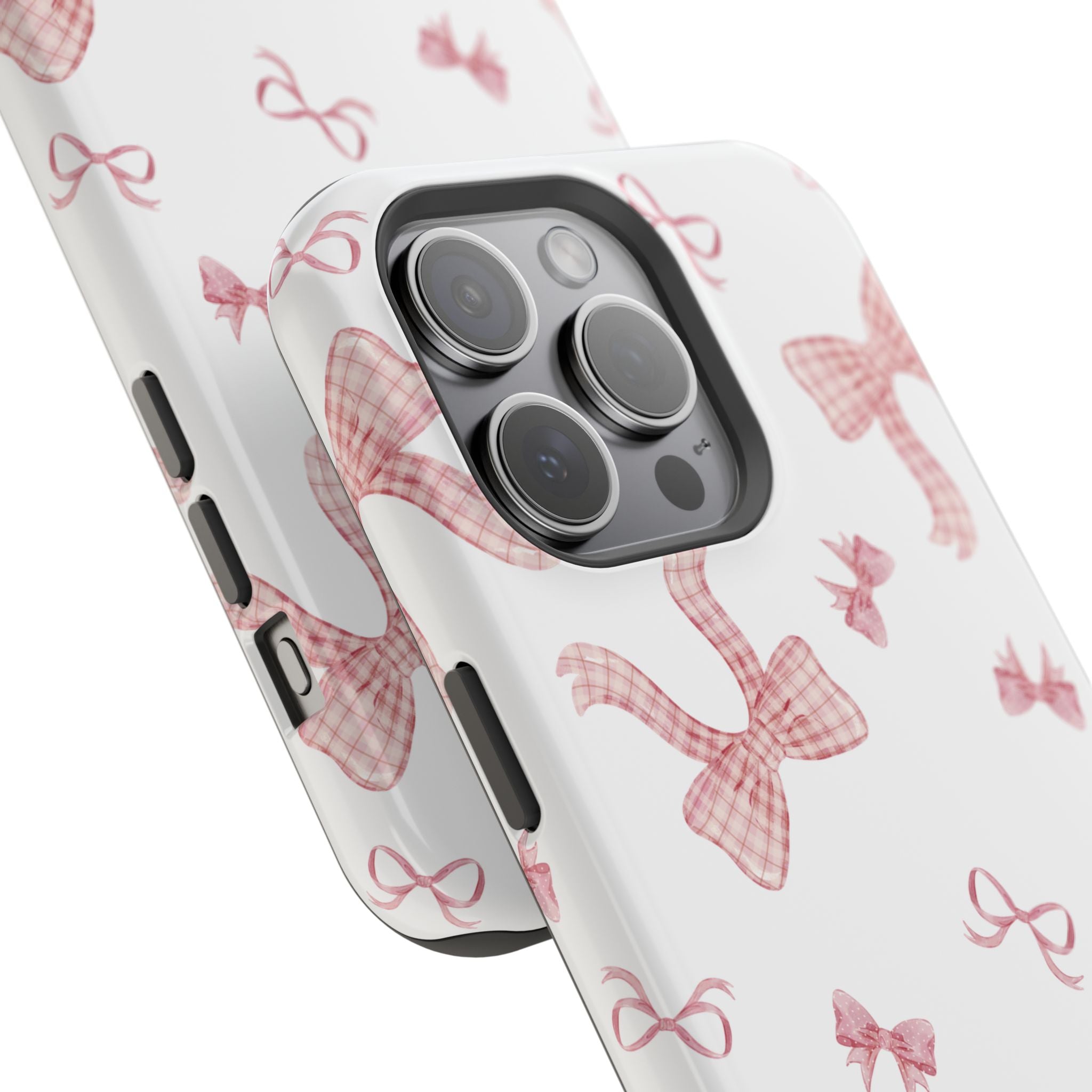 Customizable: Gingham Chic Bow Pattern Phone Case