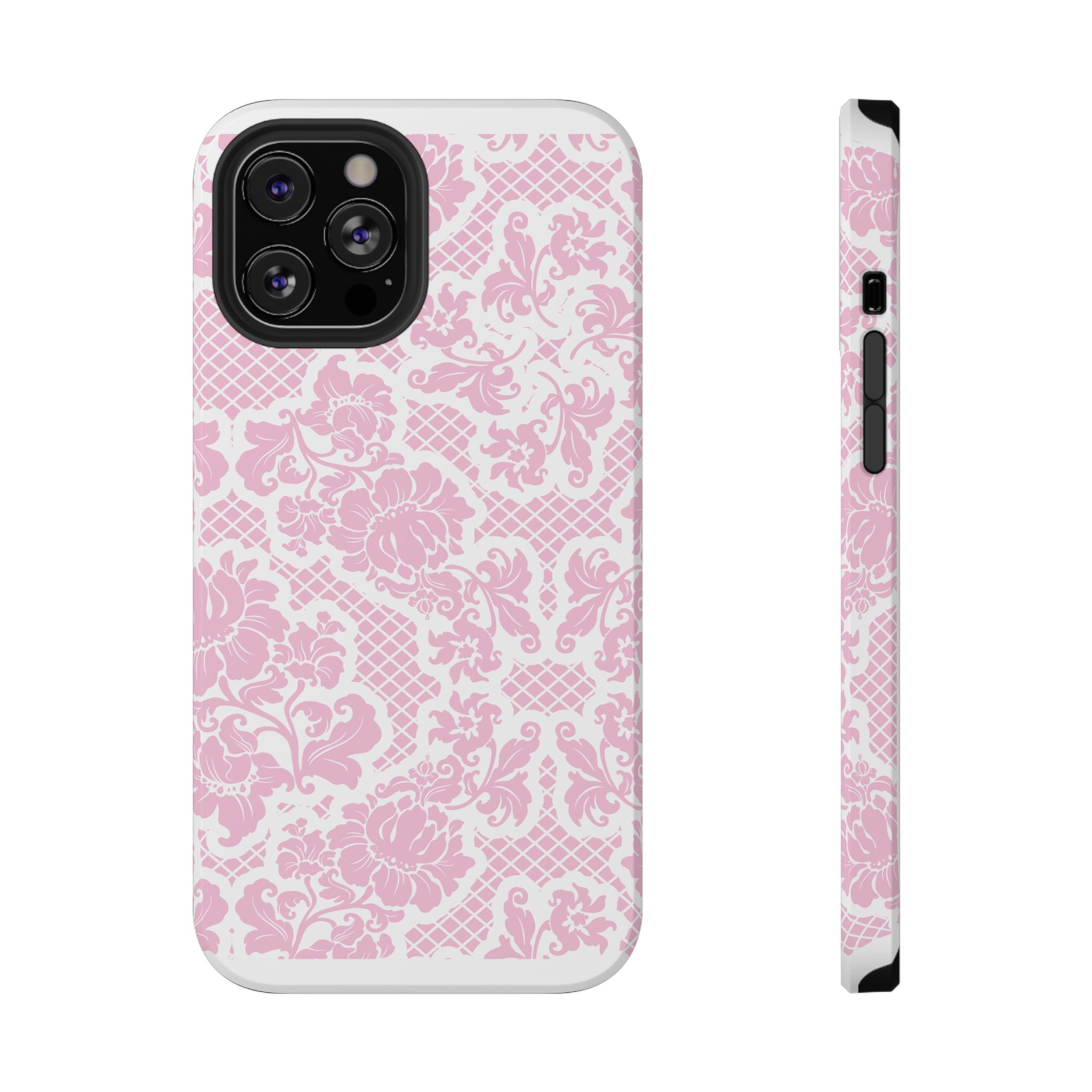 Customizable: Pink Lace Inspired Elegantly Chic Impact-Resistant Case