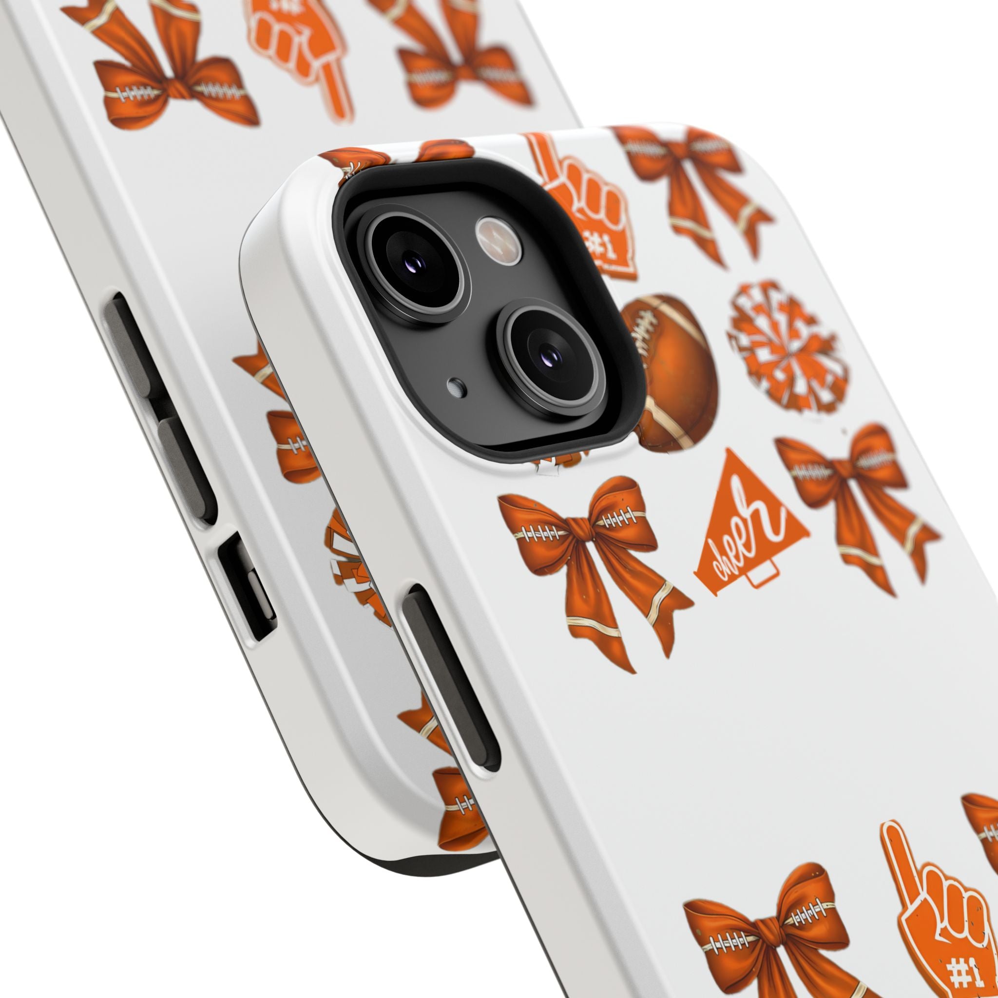 Customizable Orange-Themed Football Team Spirit Phone Case - Cheerful Accessories for Game Day, Unique Design for Fans, Sports Gift, Fall Celebrations, Team Pride