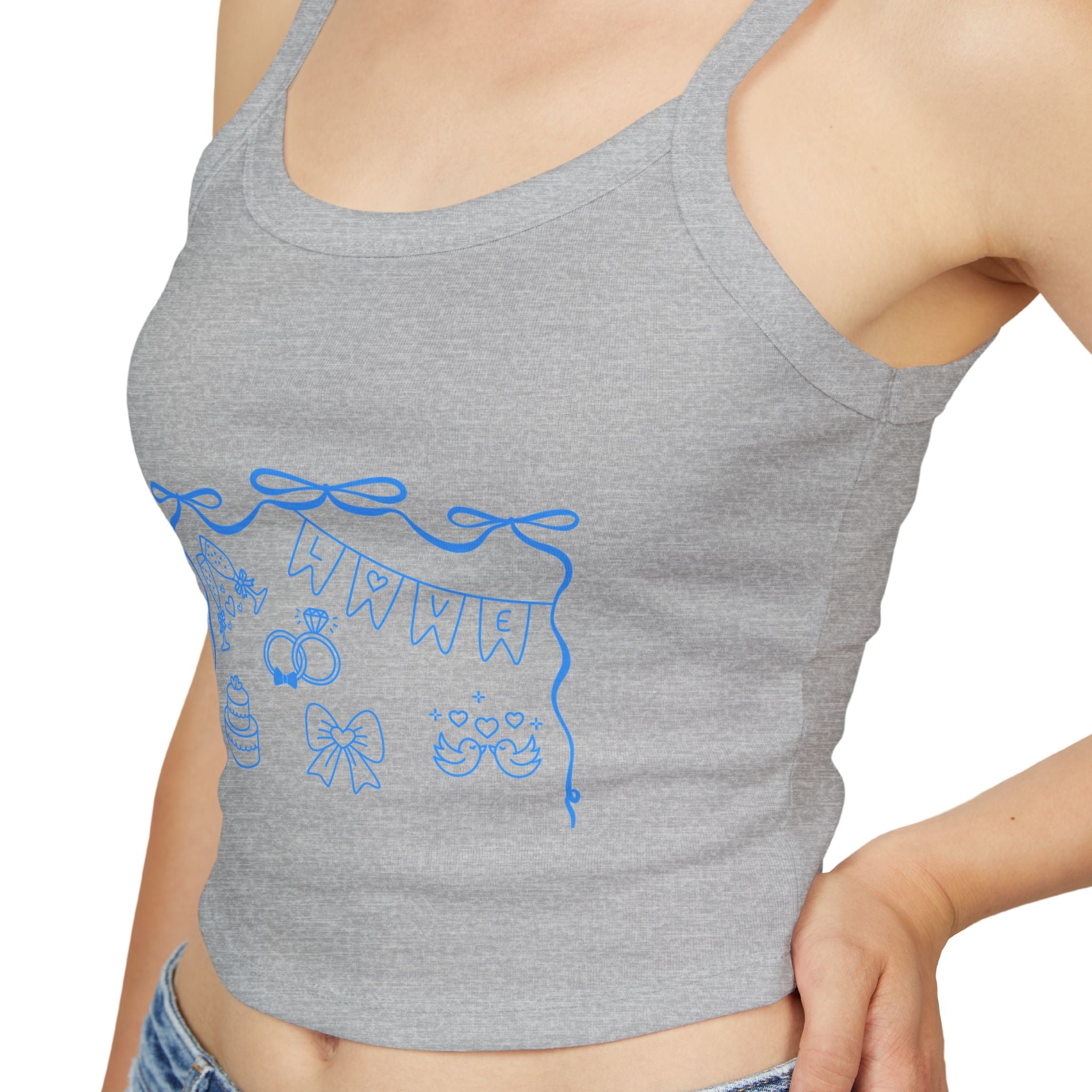 Customizable Women's Bachelorette/Bride Spaghetti Strap Tank Top