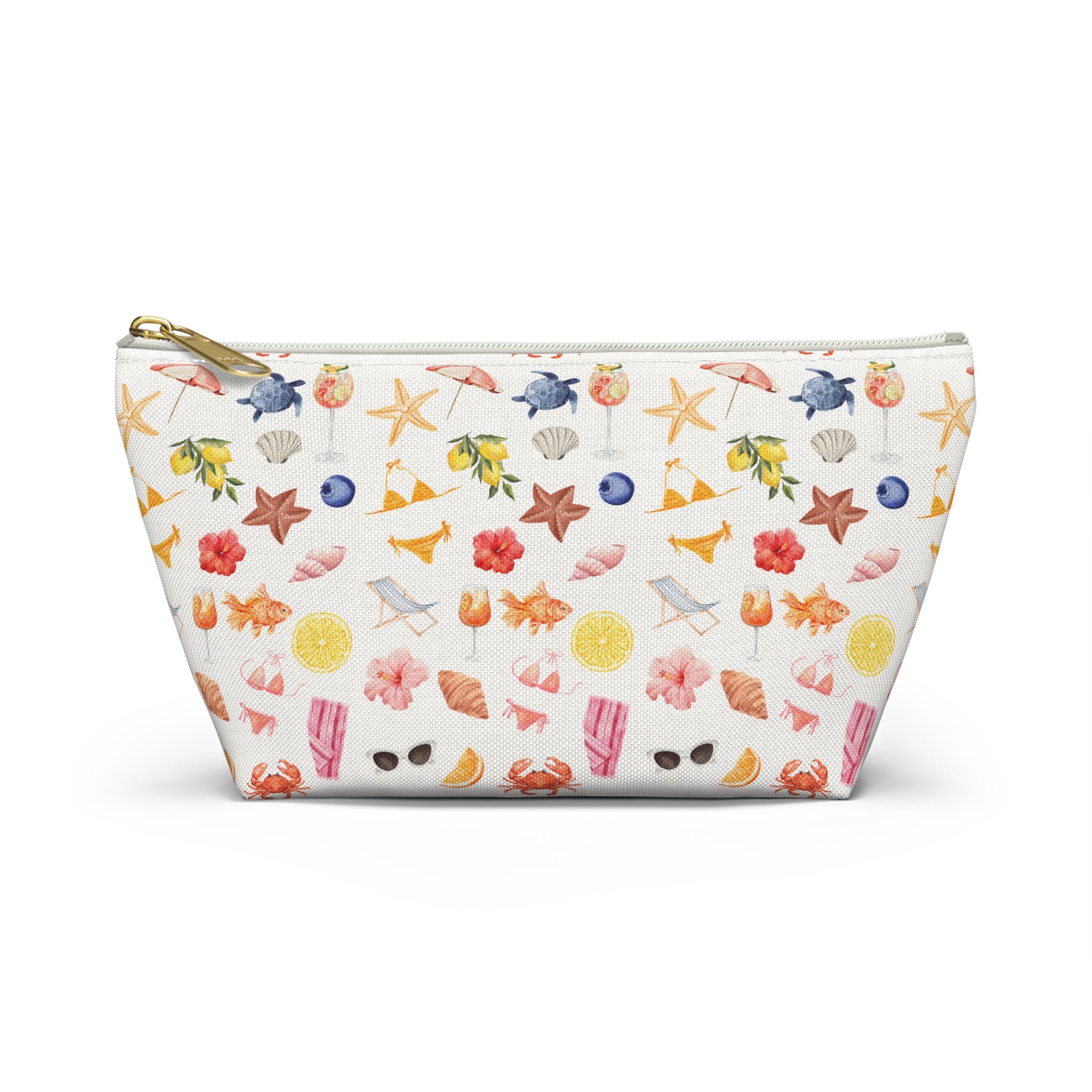 Customizable Beach-Themed Accessory/Makeup Pouch