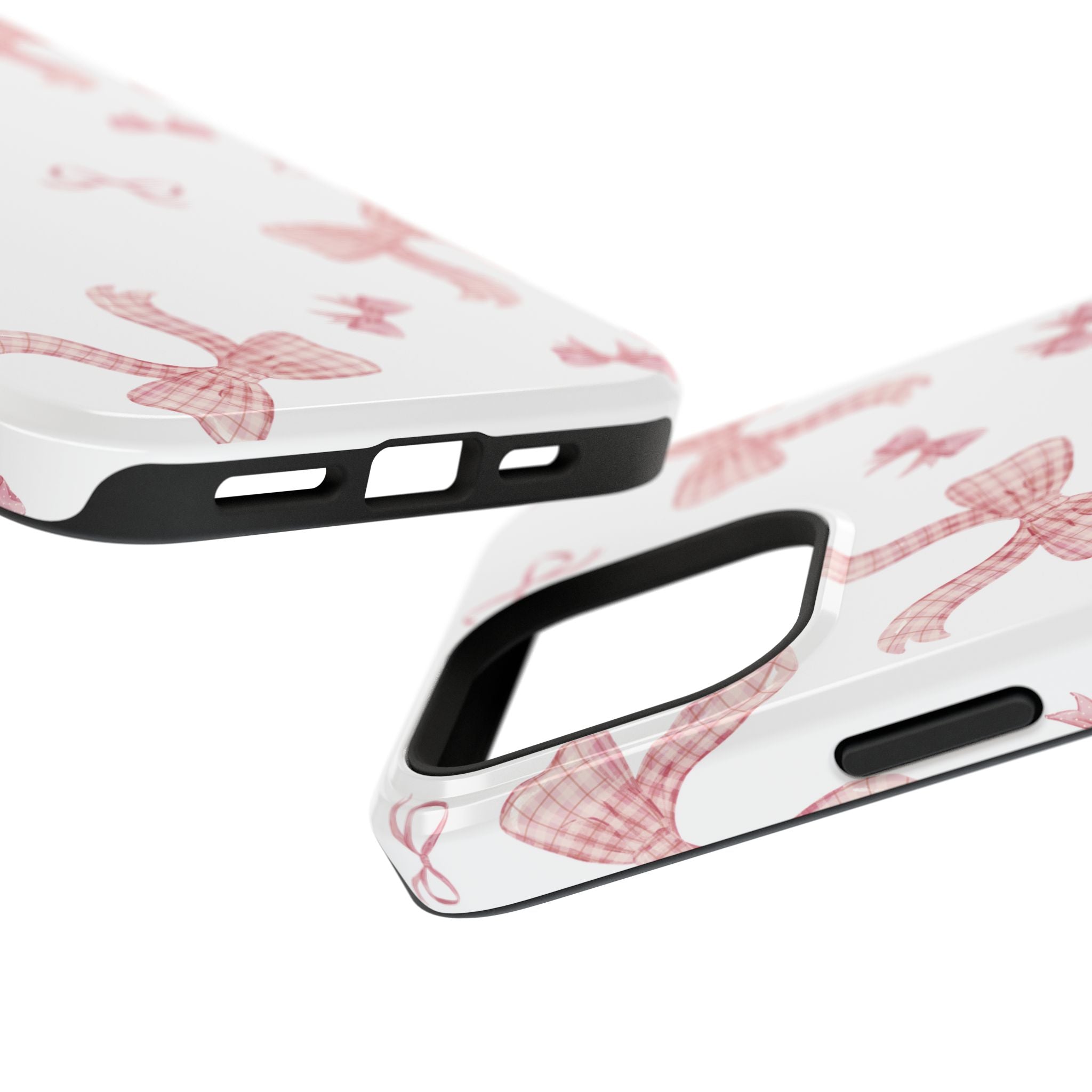 Customizable: Gingham Chic Bow Pattern Phone Case