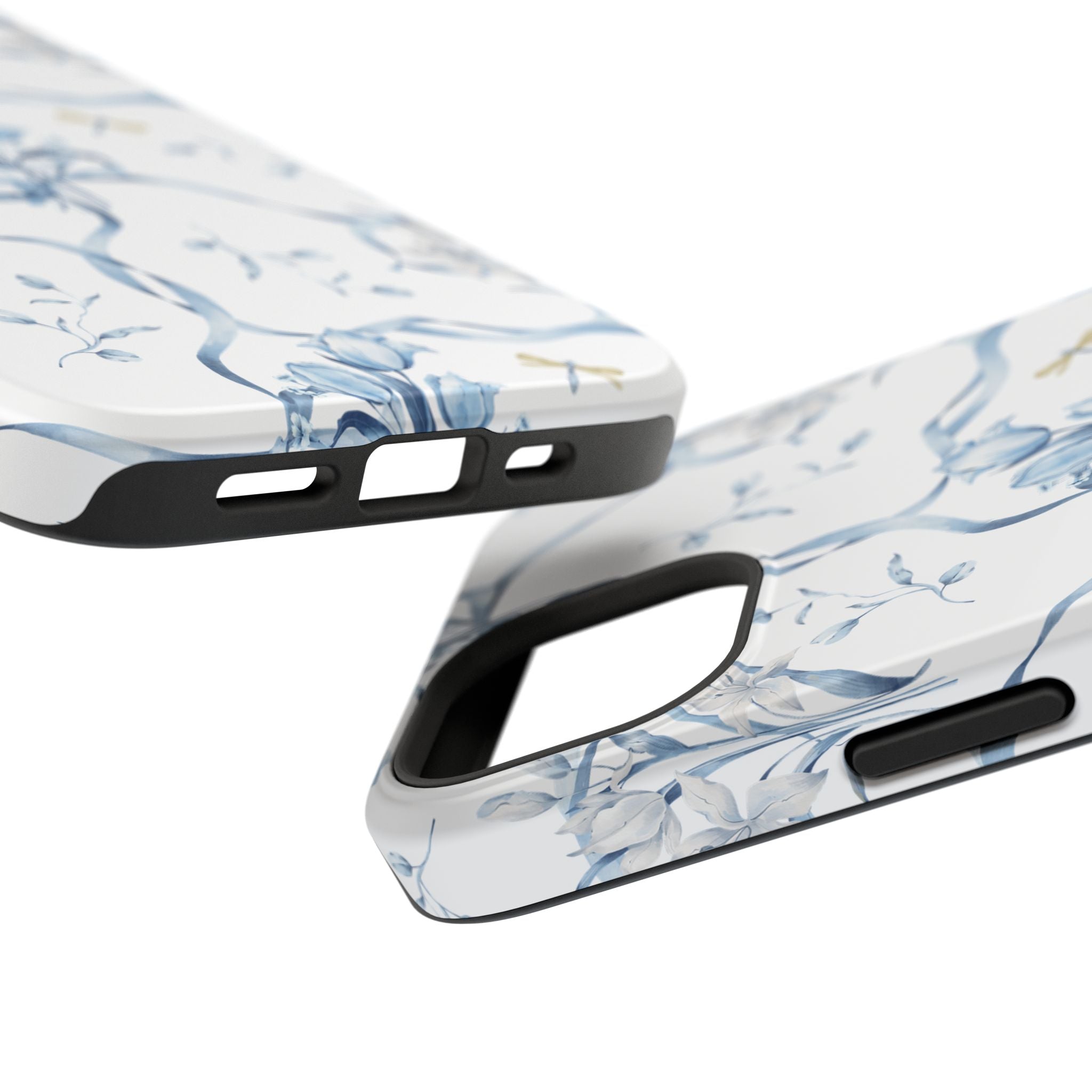 Customizable: Blue Floral-Inspired Phone Case