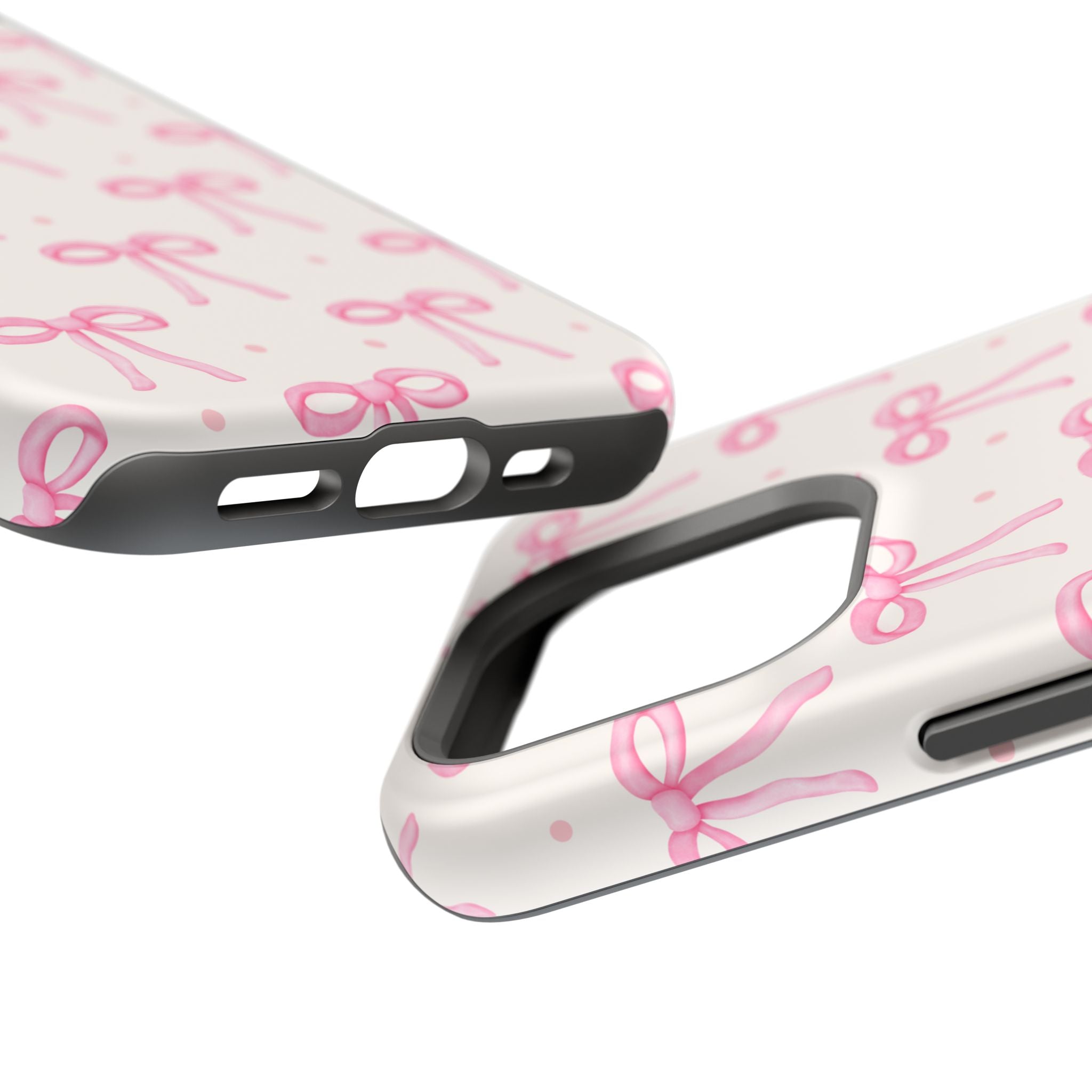 Customizable: Cute Pink Bow Impact-Resistant Phone Case