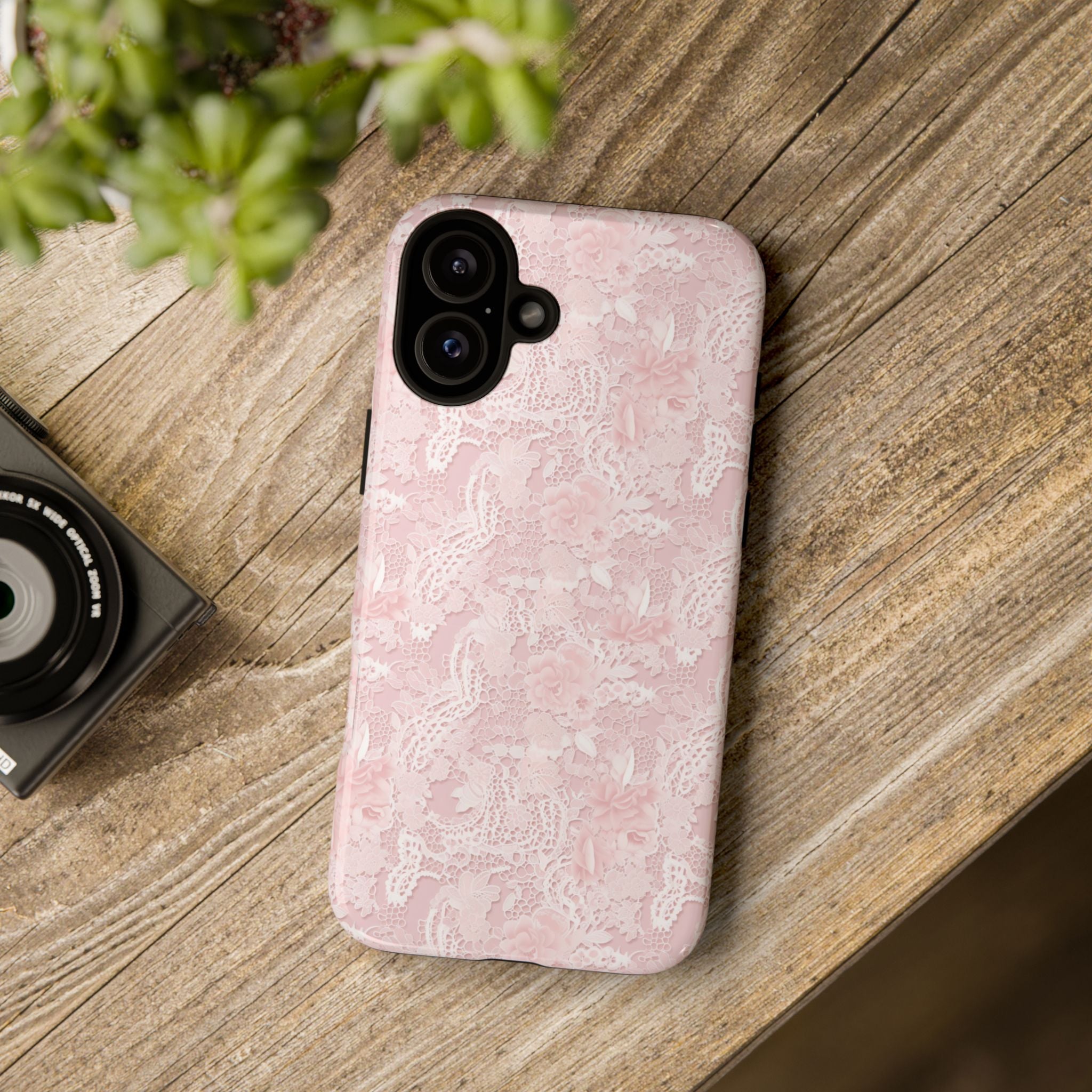 Customizable: Pink Floral Phone Case, Stylish Tough Cases, Unique Gift for Her, Cute Phone Accessories, Floral Tech Cover