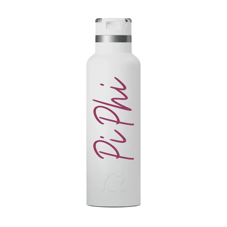 Pi Phi RTIC 20 oz Ceramic Lined Water Bottle Tumbler - UV Print