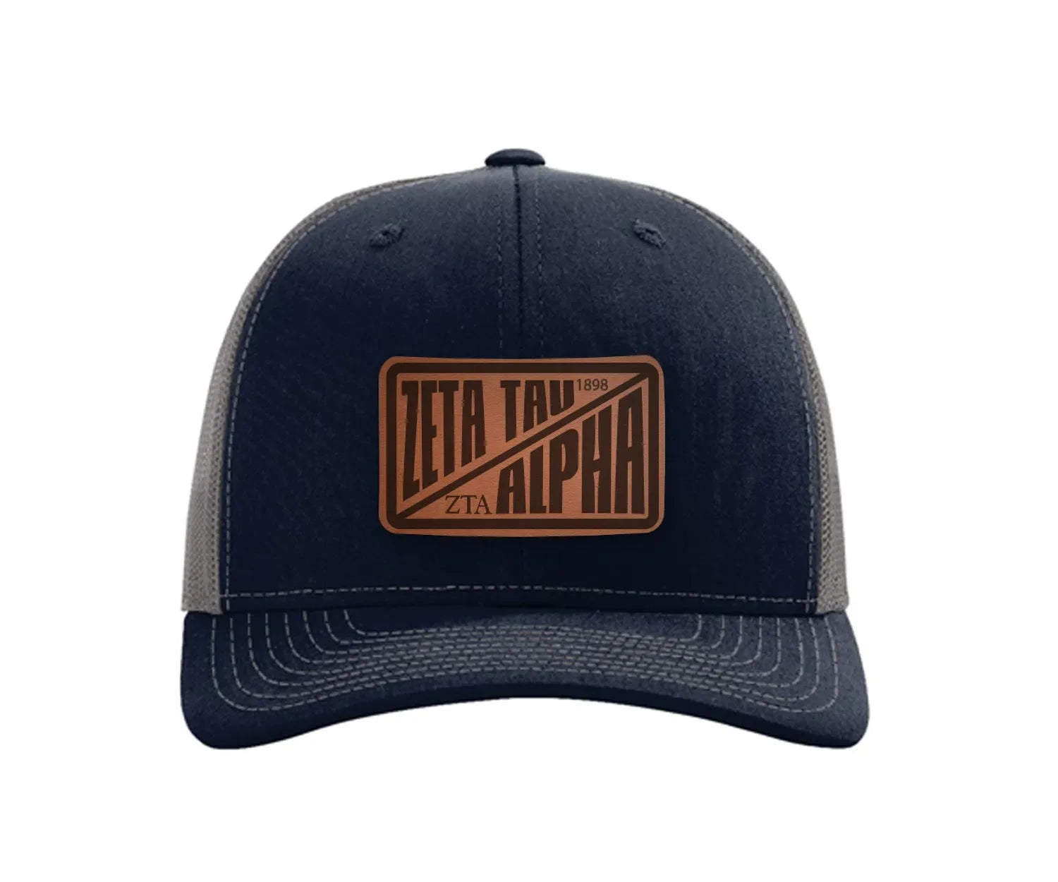 Zeta Tau Alpha Richardson 112 Leatherette Patch Trucker Hat - Divide