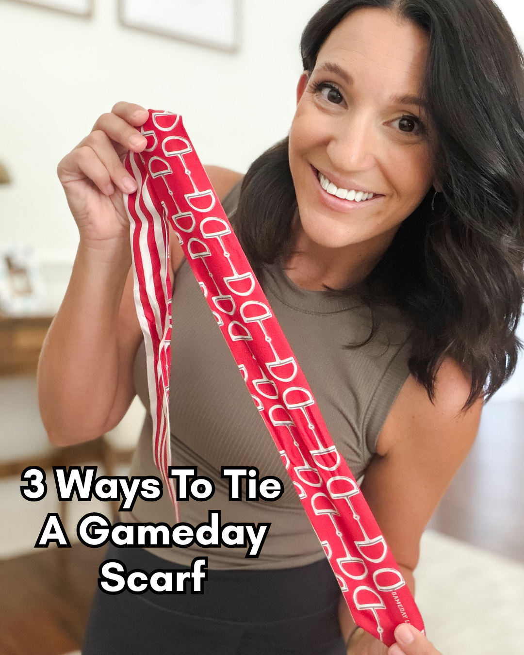 The Gameday Signature Scarf - Crimson And White