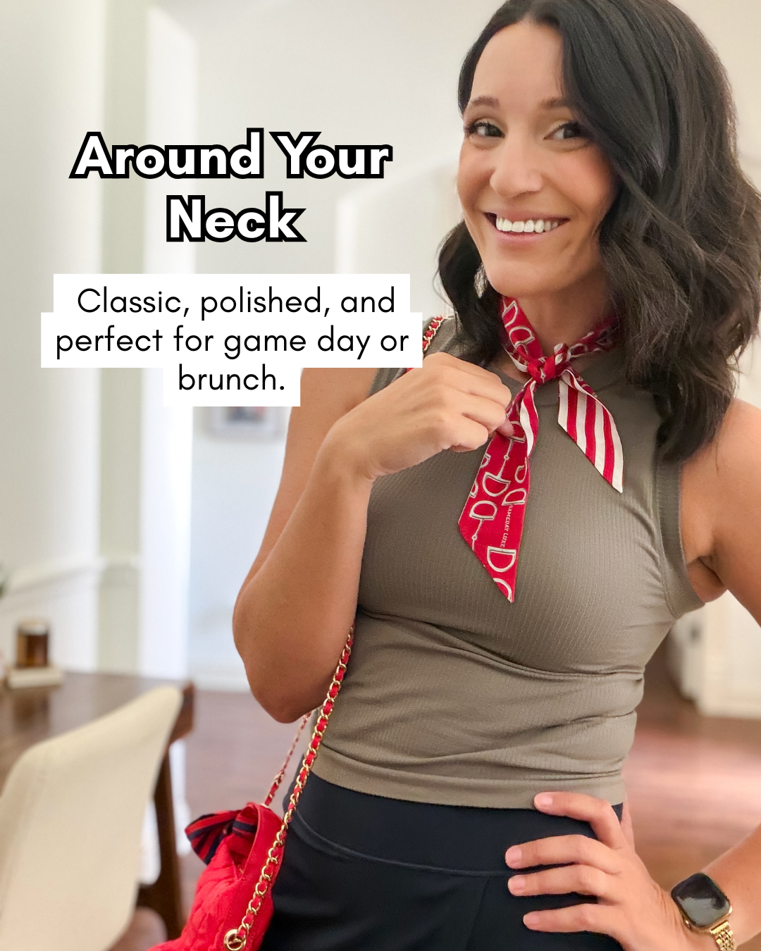 The Gameday Signature Scarf - Crimson And White