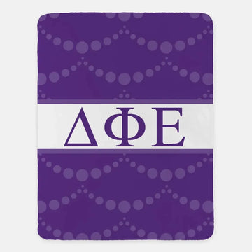 Delta Phi Epsilon XL 60x80 Sherpa Throw Blanket Pearl Pattern