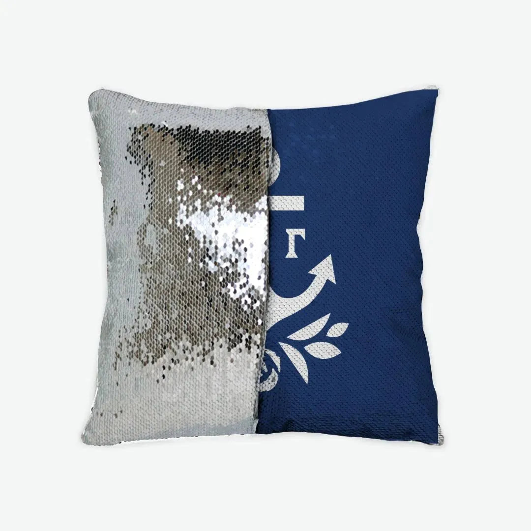 Delta Gamma Sequin Pillow Cover - Brandmark