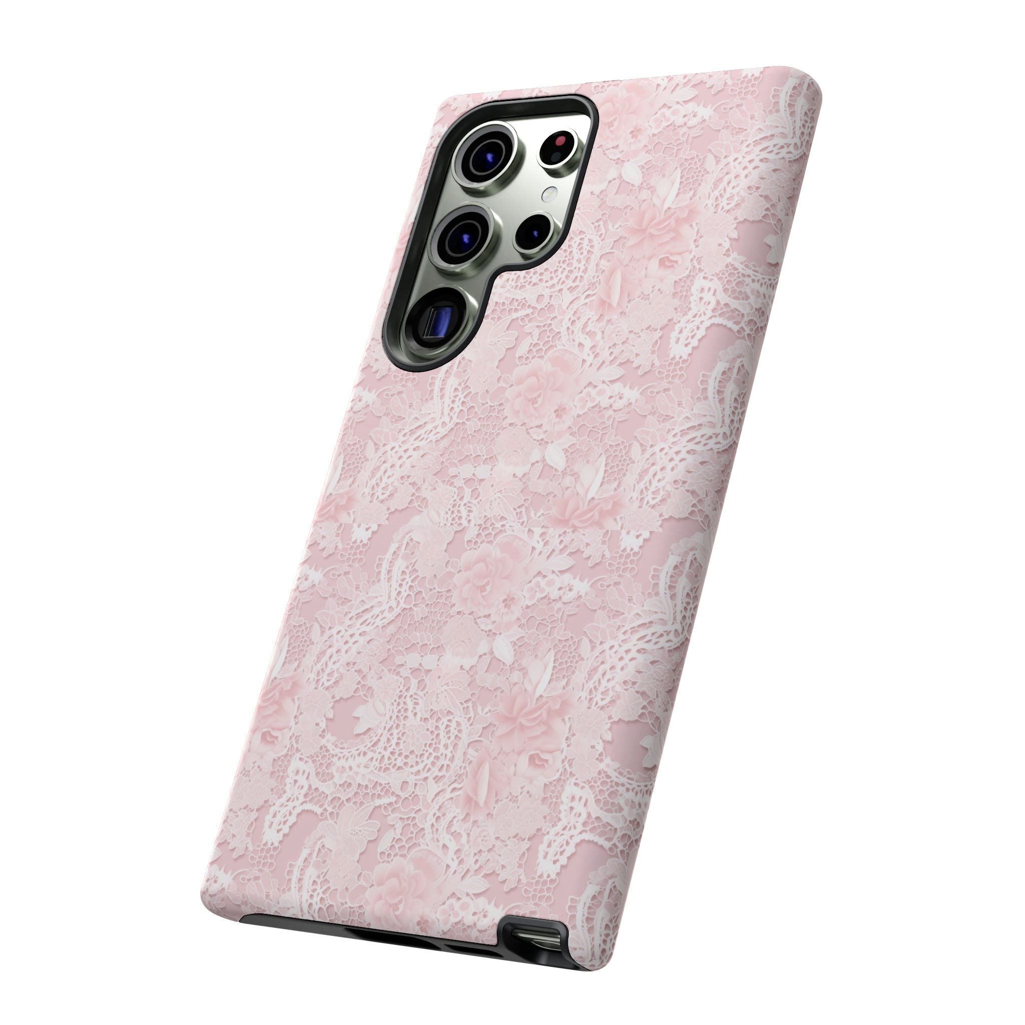 Customizable: Pink Floral Phone Case, Stylish Tough Cases, Unique Gift for Her, Cute Phone Accessories, Floral Tech Cover