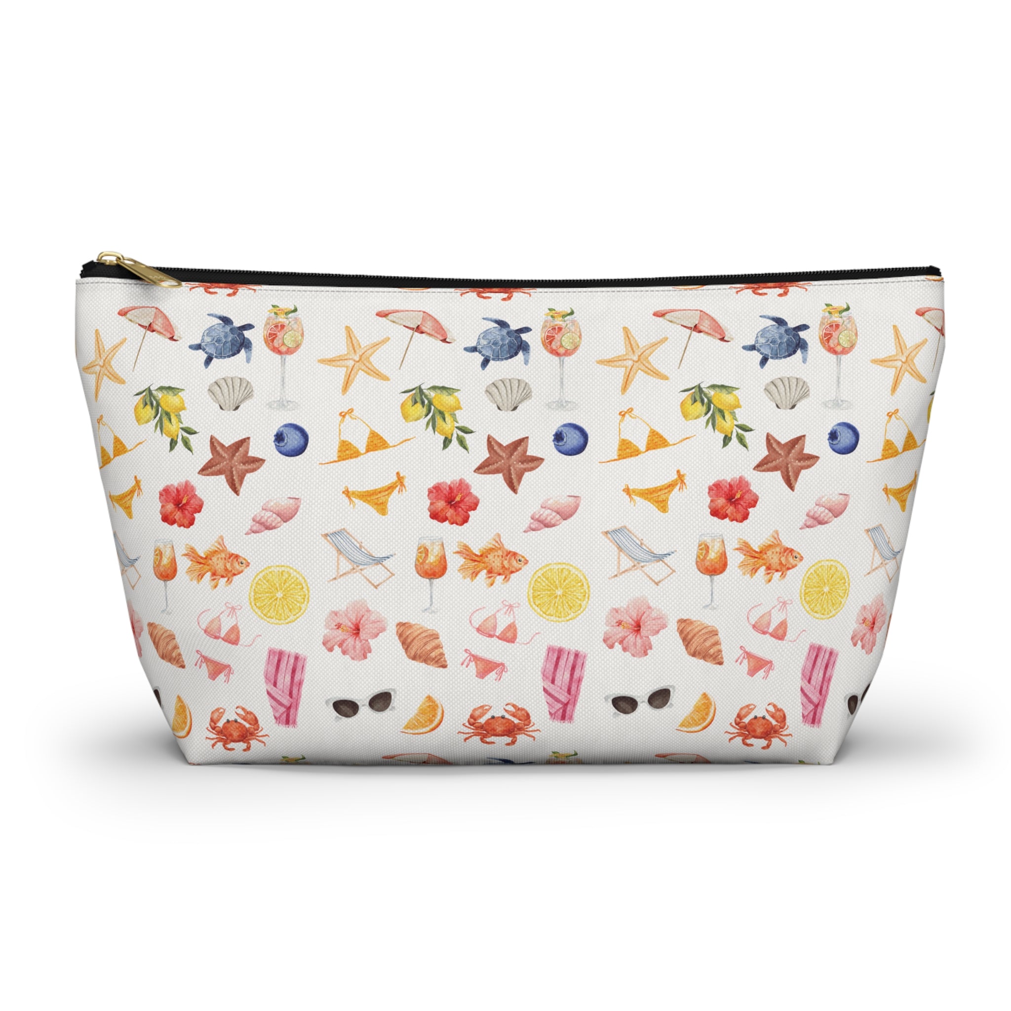 Customizable Beach-Themed Accessory/Makeup Pouch